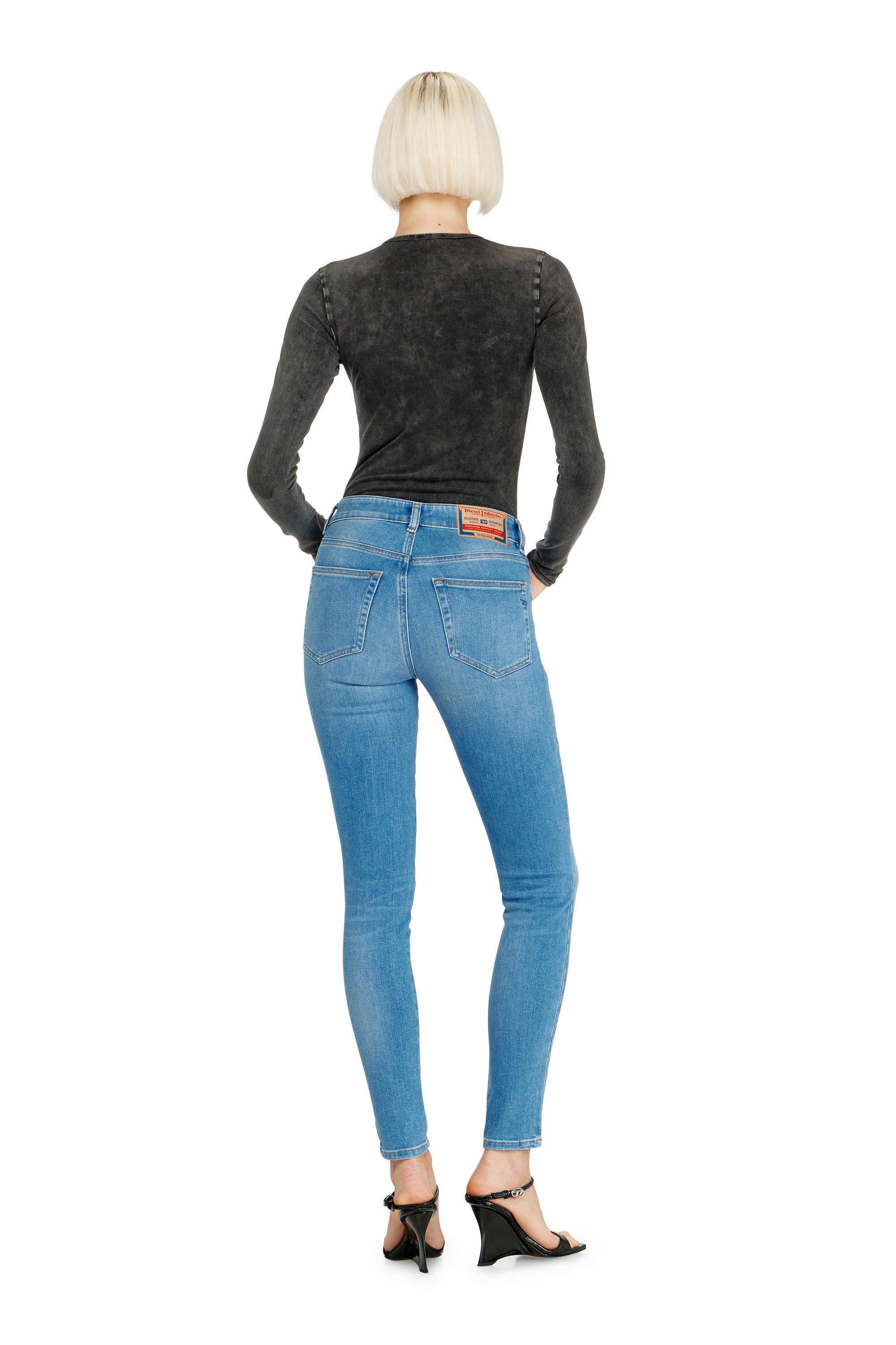 Diesel - Skinny Jeans 2017 Slandy 09L94 Mujer, Azul Claro - 3