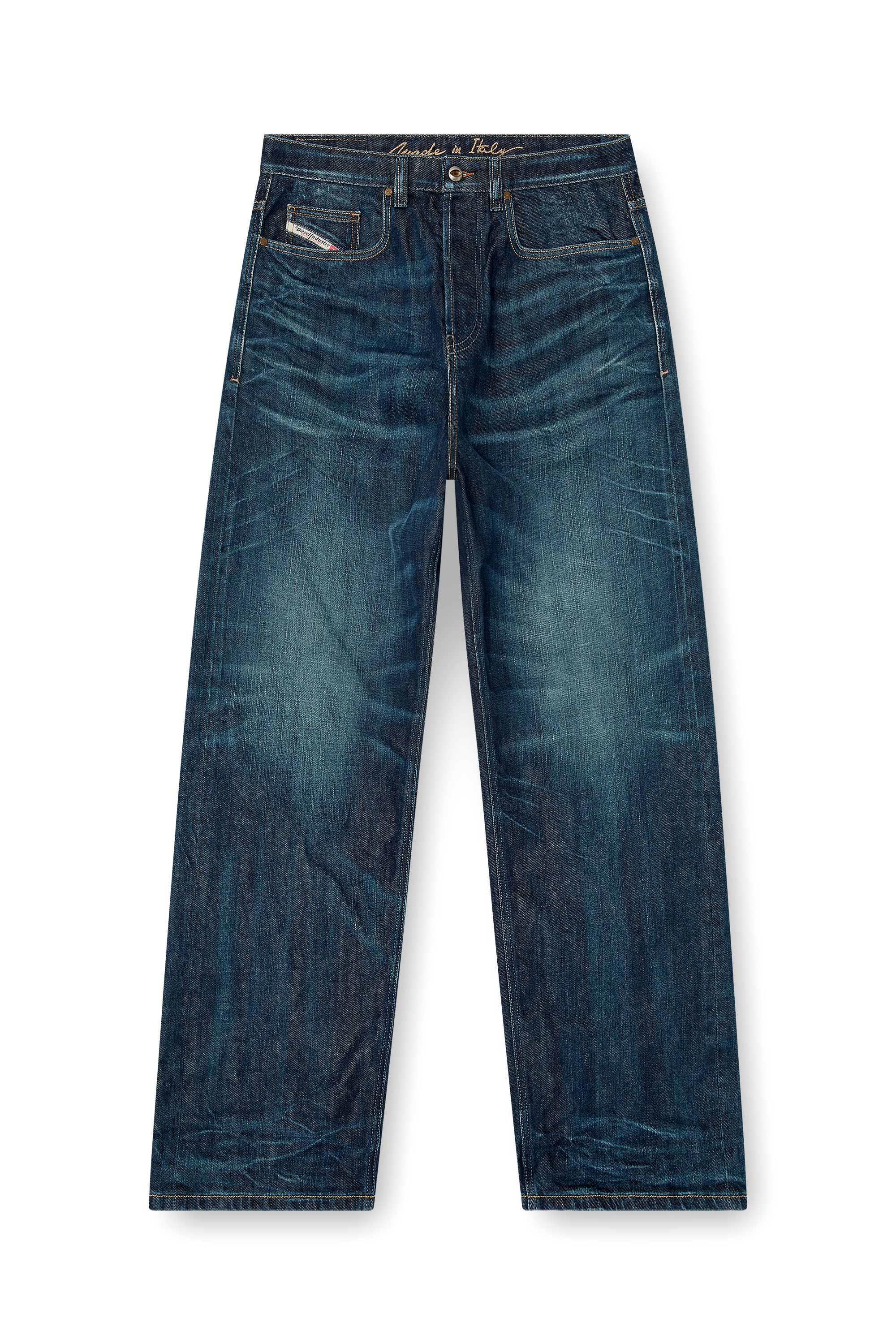 Diesel - Relaxed Jeans 2001 D-Macro 09Q04 Hombre, Azul Oscuro - 3