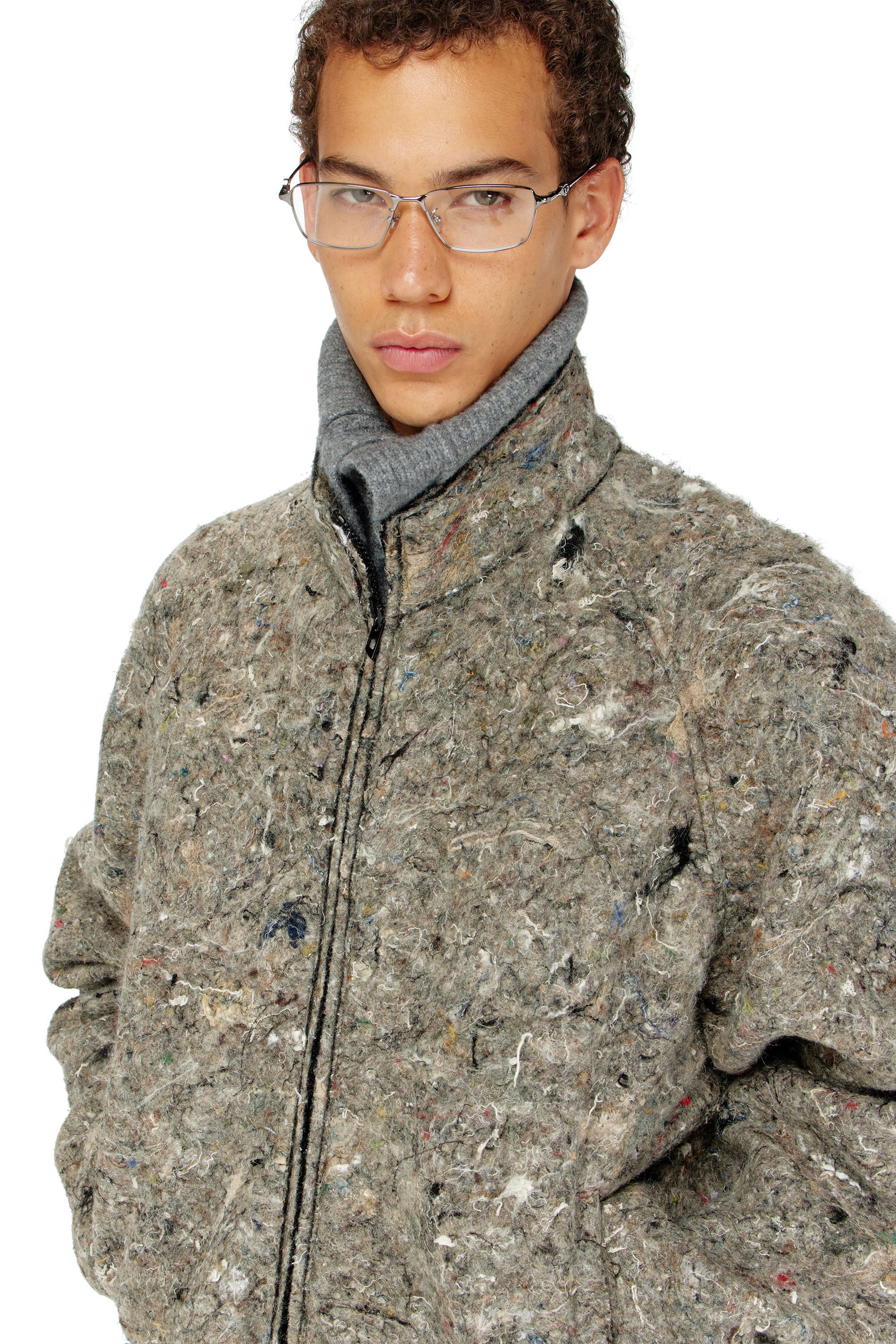Diesel - J-DISTEM, Chaqueta de fieltro reciclado Hombre in ToBeDefined - 4