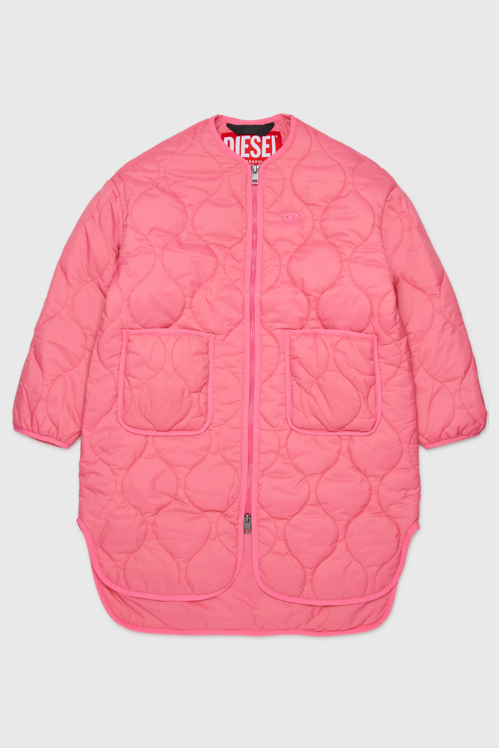 Diesel - JPOP, Chaqueta liner de nailon acolchado Mujer in Rosa - 1