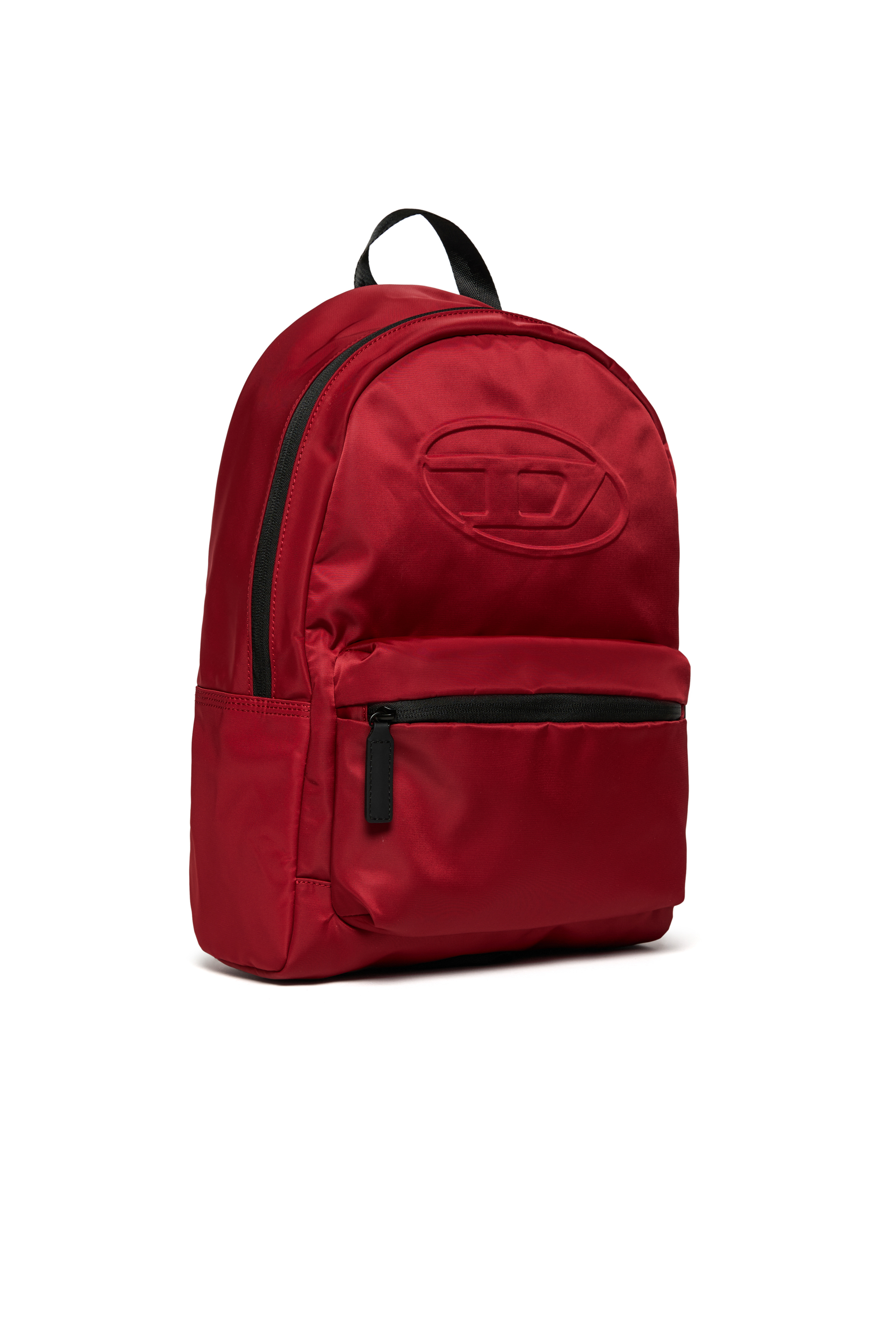 Diesel - WOVAL, Mochila de nailon con Oval D en relieve Unisex in Rojo - 3