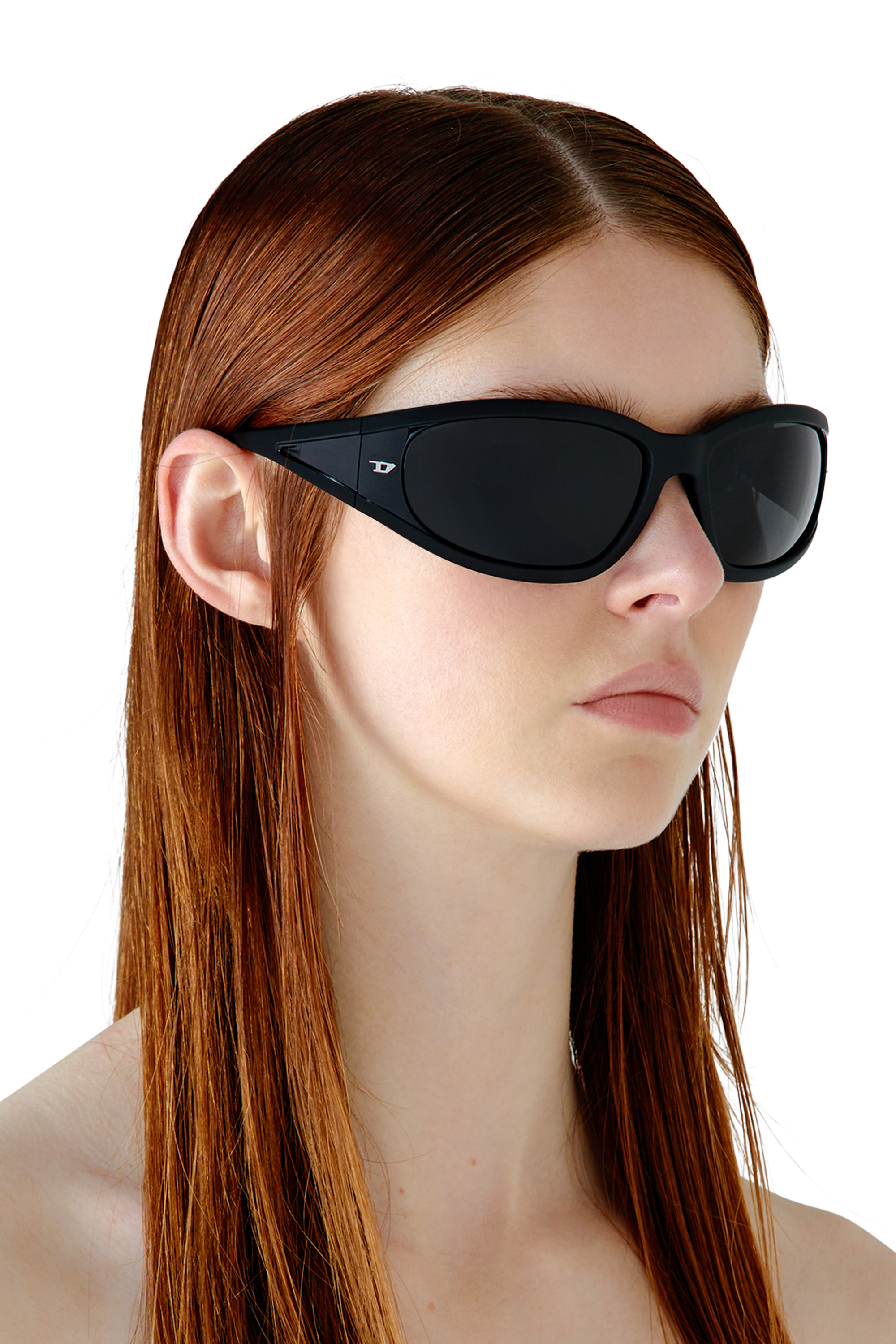 Diesel - 0DL3002, Unisex Rectangular sunglasses in acetate in Black - Image 6