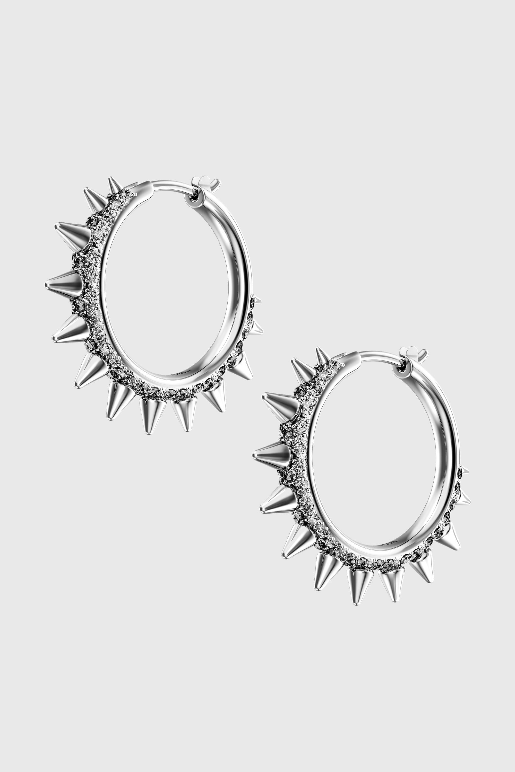 Diesel - DX1722040, Pendientes de aro de acero inoxidable Unisex in Plateado - 1