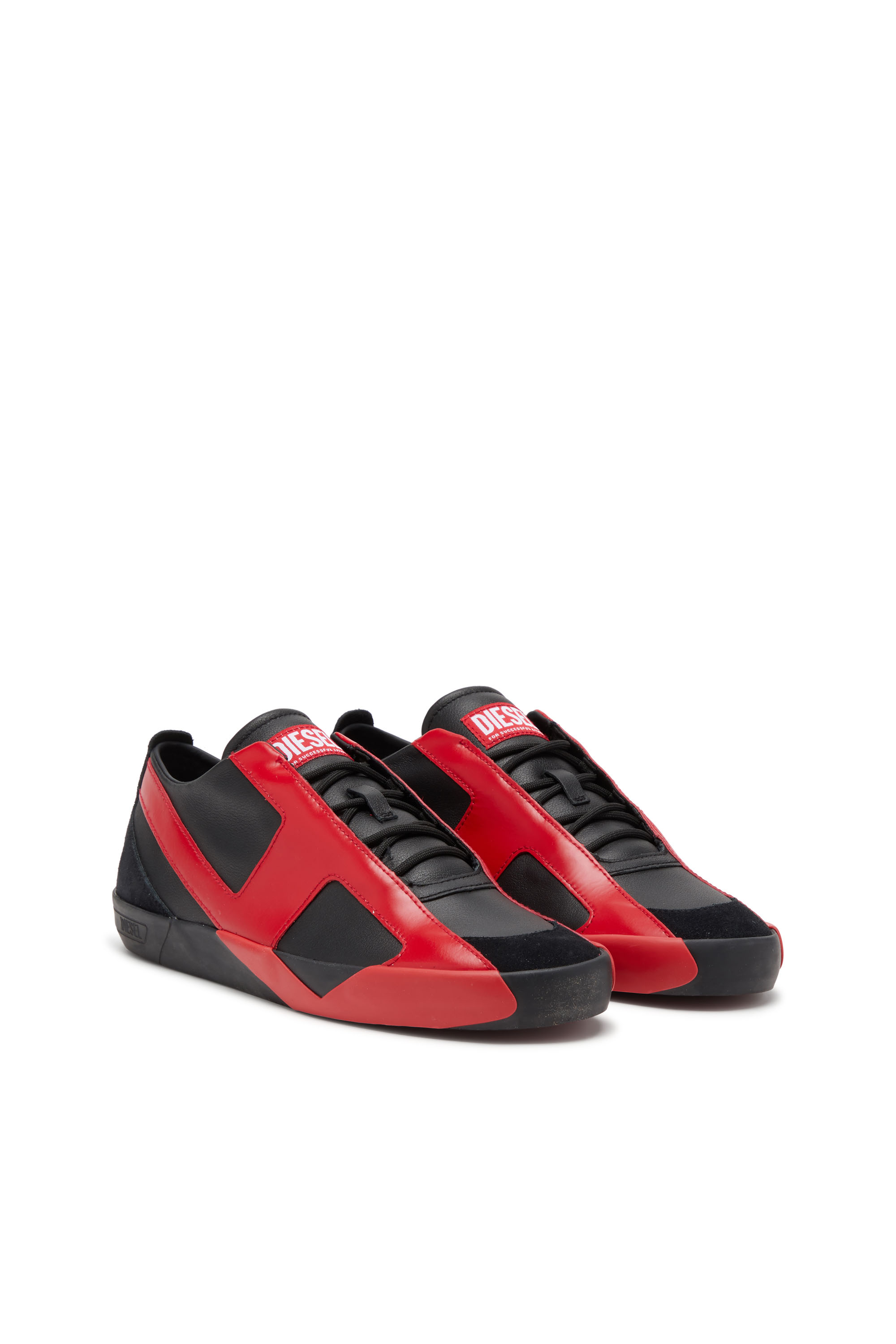 Diesel - S-SLANTE-D LOW, Deportivas de ante y cuero con logotipo D Hombre in Multicolor - 2