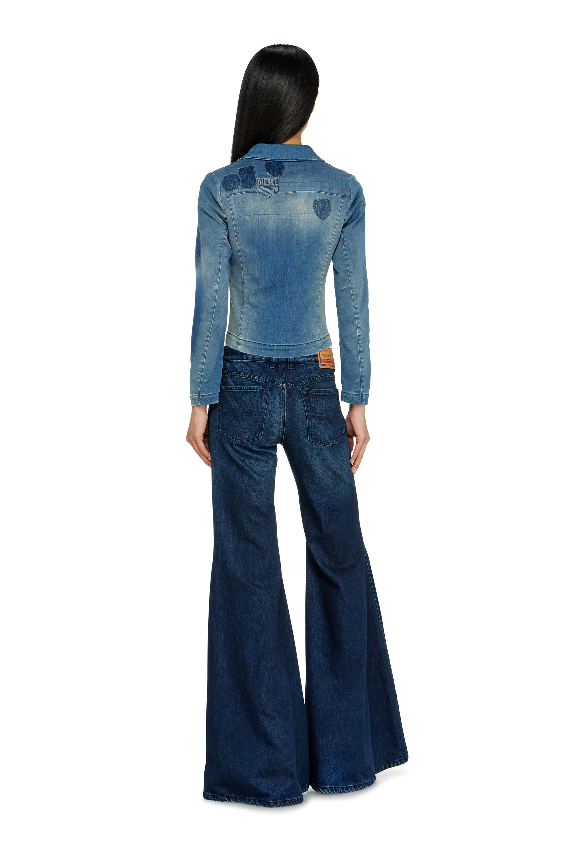 Diesel - Flare Jeans 1970 D-Bleess 09N21 Mujer, Azul Oscuro - 3