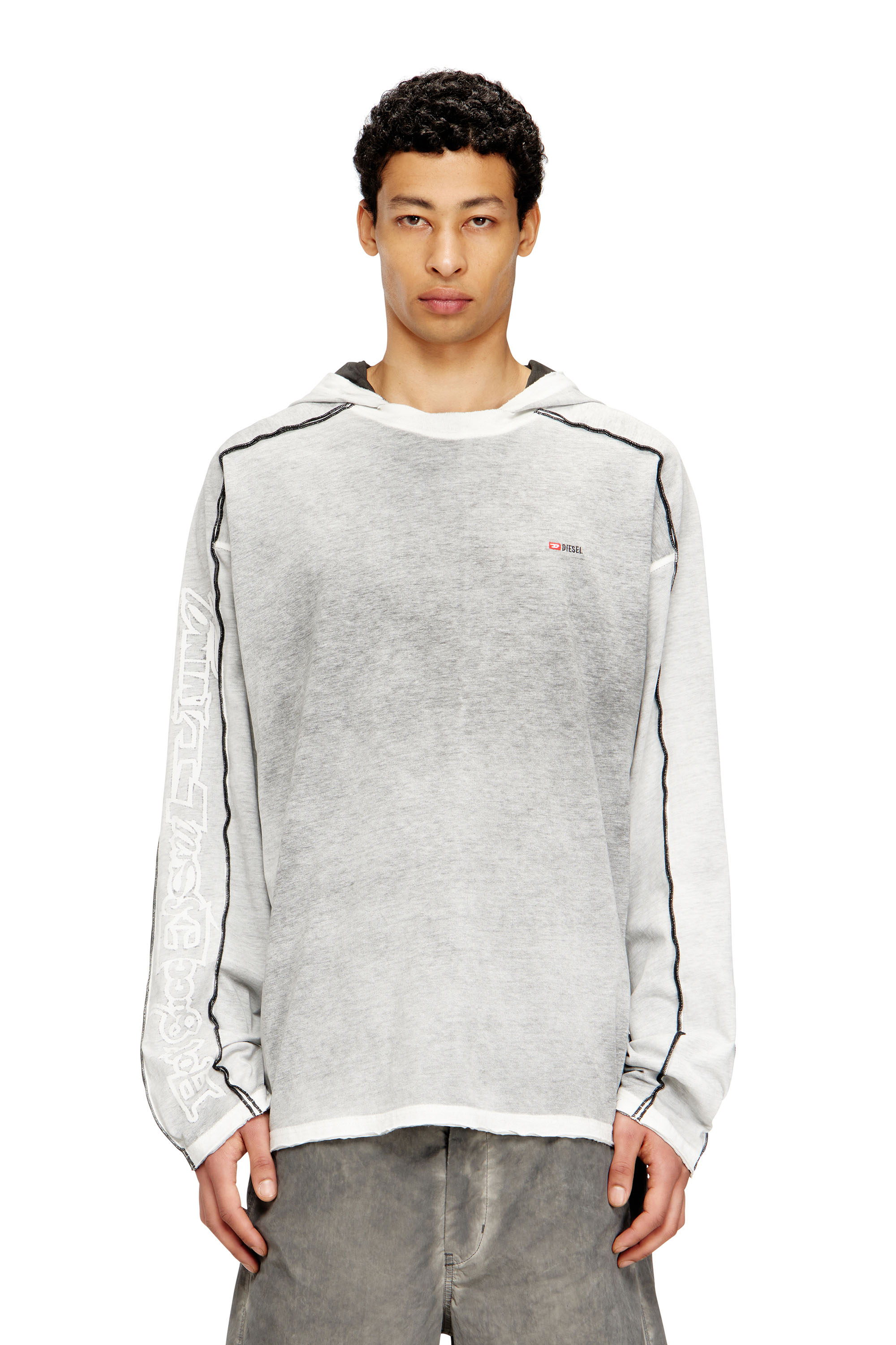Diesel - T-RIVEN-LS-HOOD, Sudadera de algodón con spray de color Hombre in Multicolor - 3
