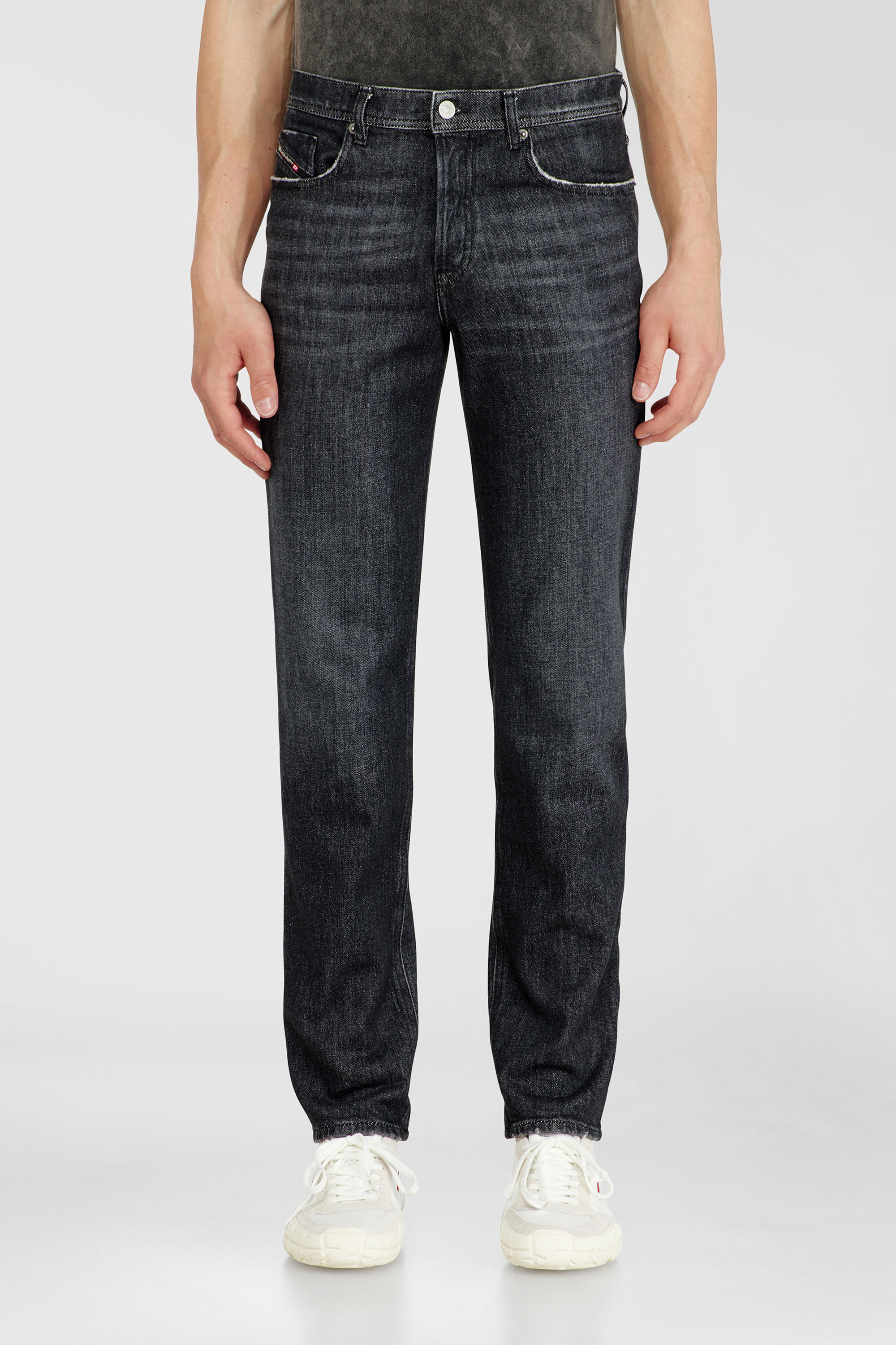 Diesel - Regular Jeans 2023 D-Finitive 09P79 Hombre, Negro/Gris oscuro - 4