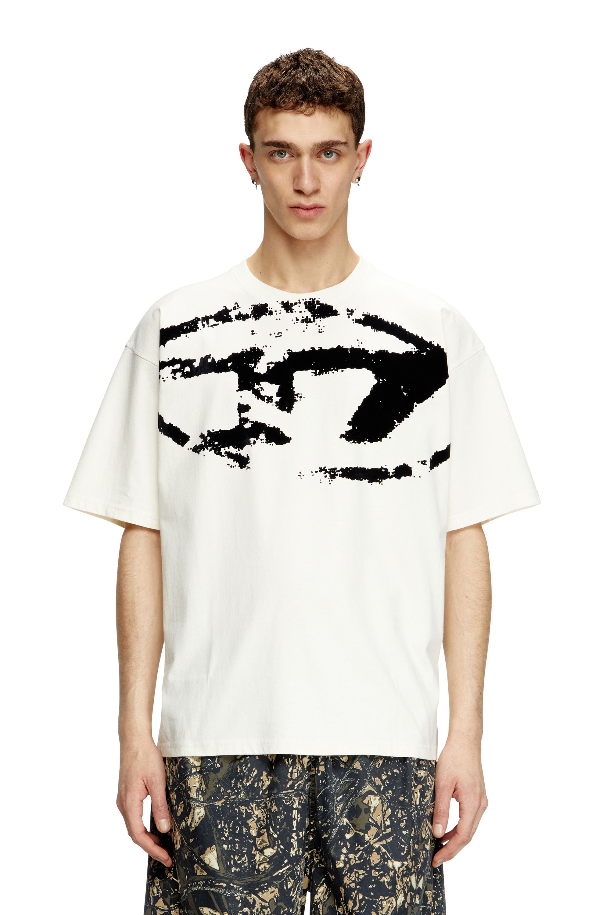 Diesel - T-BOXT-N14, Camiseta con logotipo desgastado en relieve Hombre in Multicolor - 1