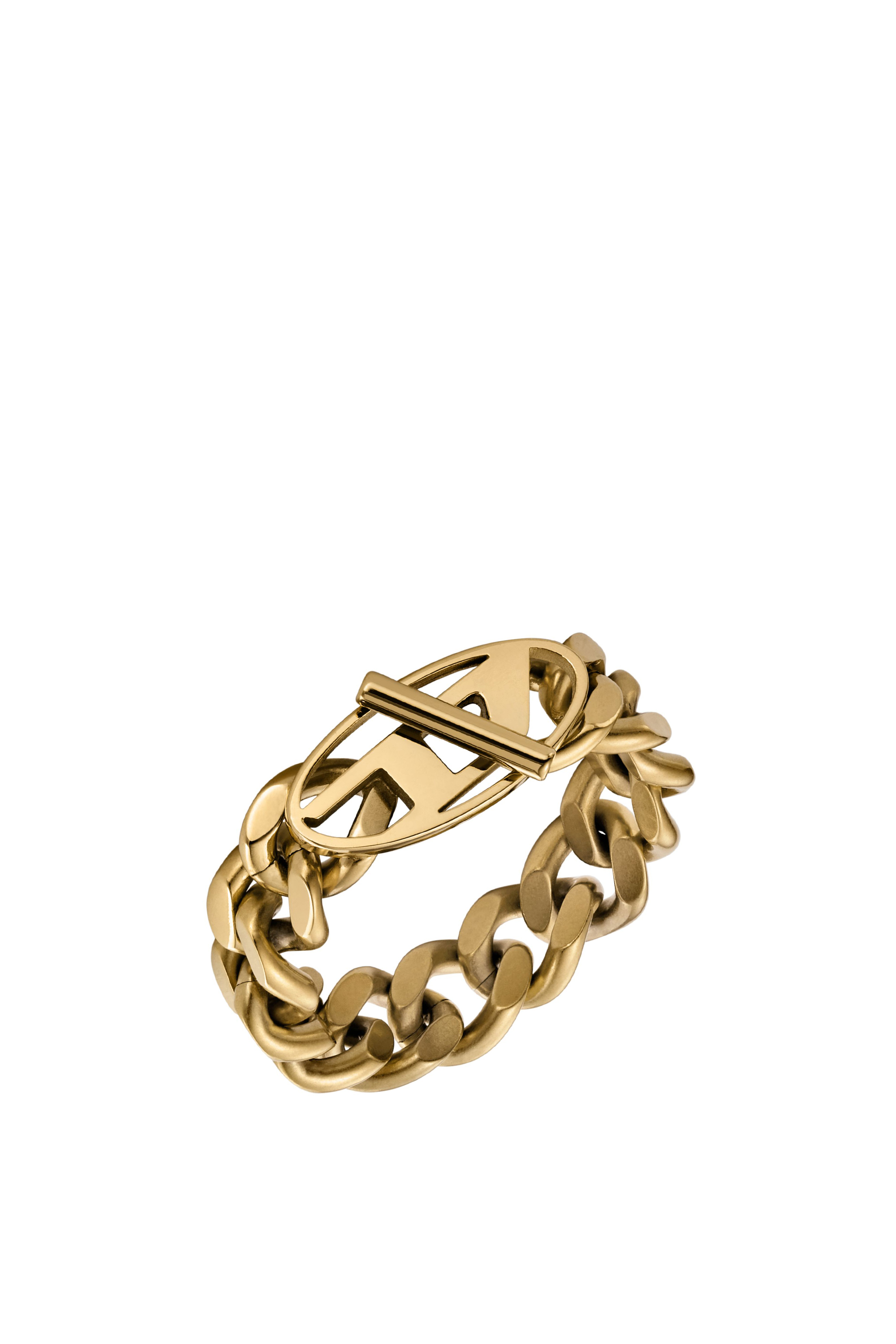 Diesel - DX1568710 JEWEL, Anillo de cadena suave de acero inoxidable en tono dorado Unisex in Dorado - 1