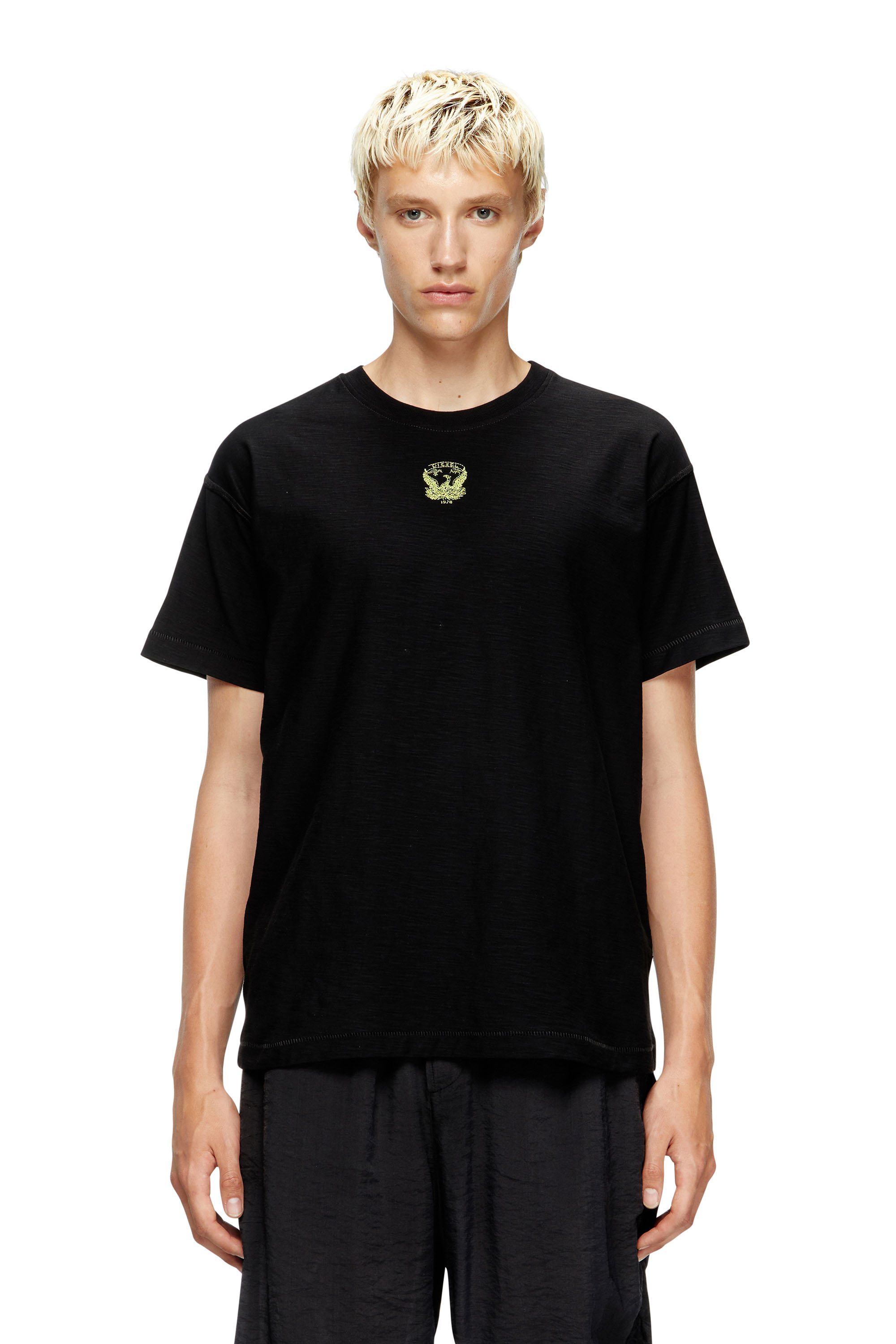 Diesel - T-NORM-T13, Sudadera con ave fénix bordada Hombre in Negro - 1