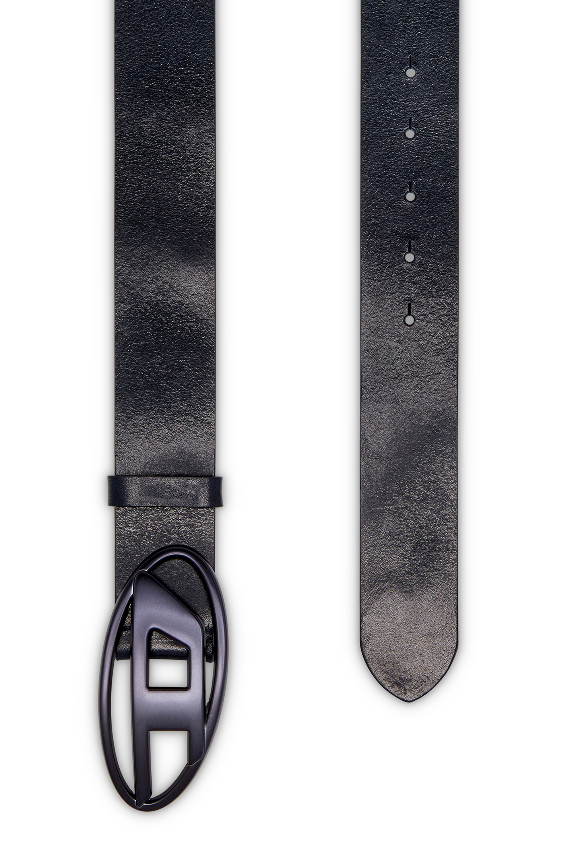 Diesel - B-1DR, Cinturón 3.9 cm de cuero con hebilla metálica Oval D Unisex in Azul marino - 2