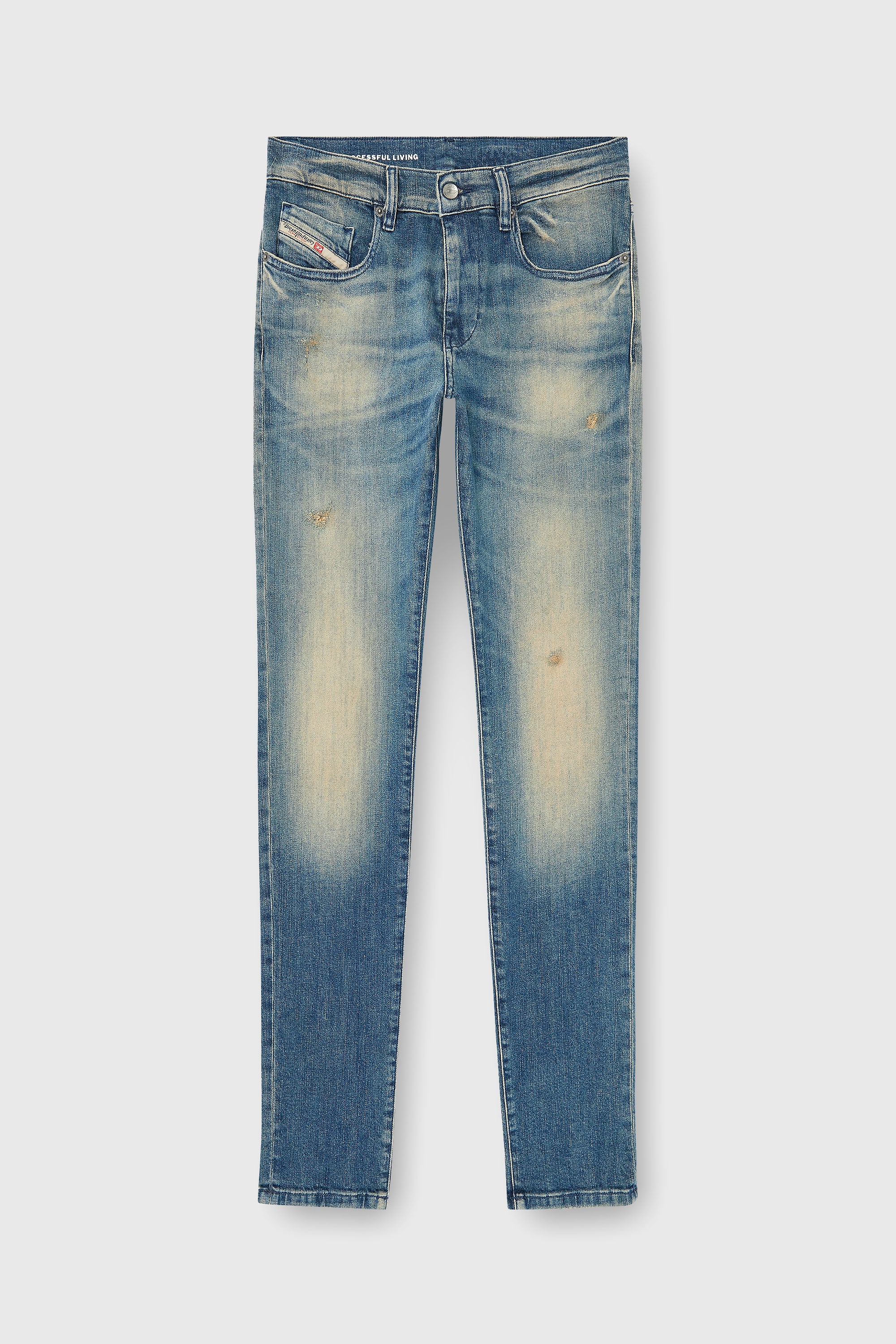 Diesel - Slim Jeans 2019 D-Strukt 0KBBW Hombre, Azul medio - 2