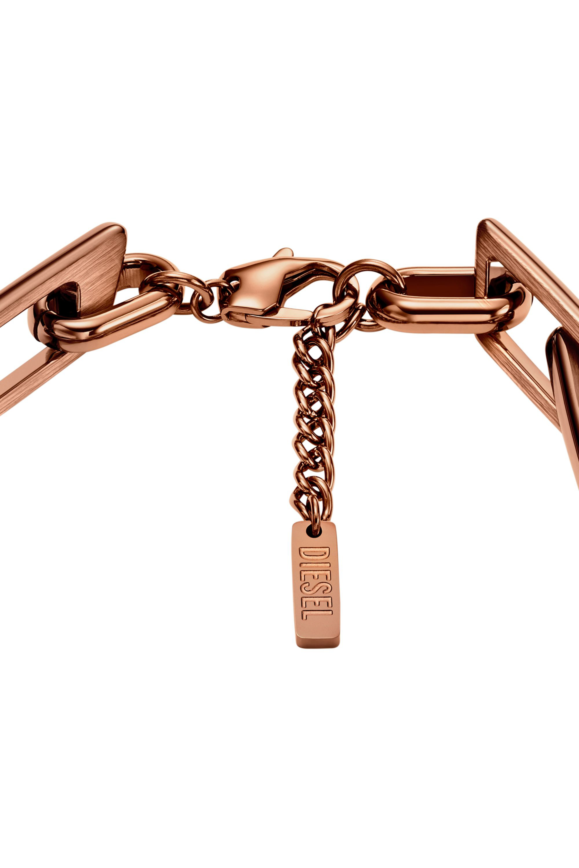 Diesel - DX1645200 JEWELLERY, Pulsera de cadena de acero inoxidable Unisex in Marrón - 2