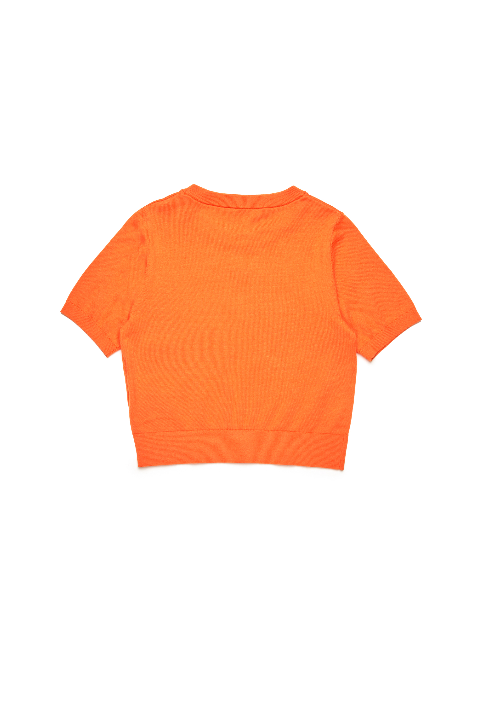 Diesel - KMARGA, Camiseta de punto con logotipo Oval D recortado Mujer in Naranja - 2