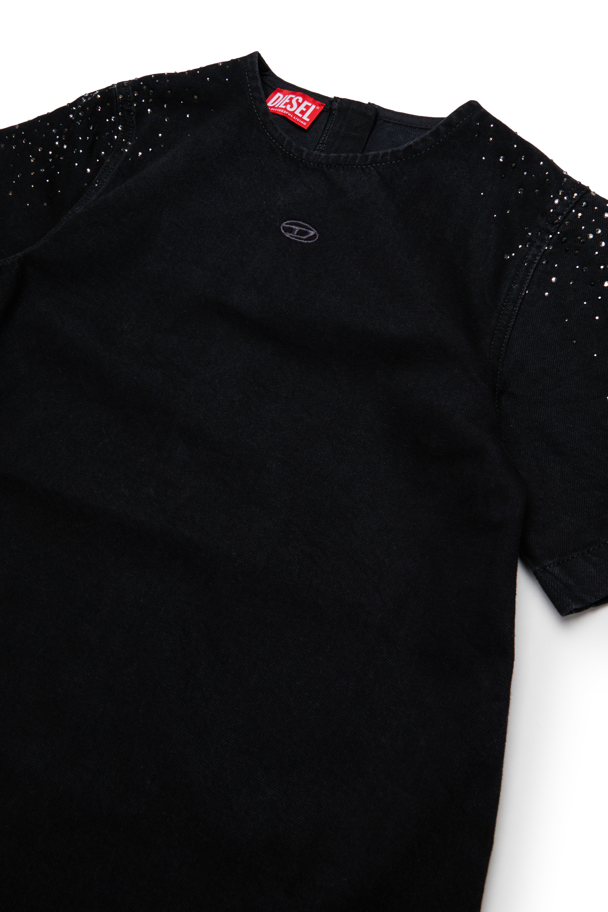 Diesel - DILBY, Rhinestone-embellished vestido camiseta Mujer in Negro - 3