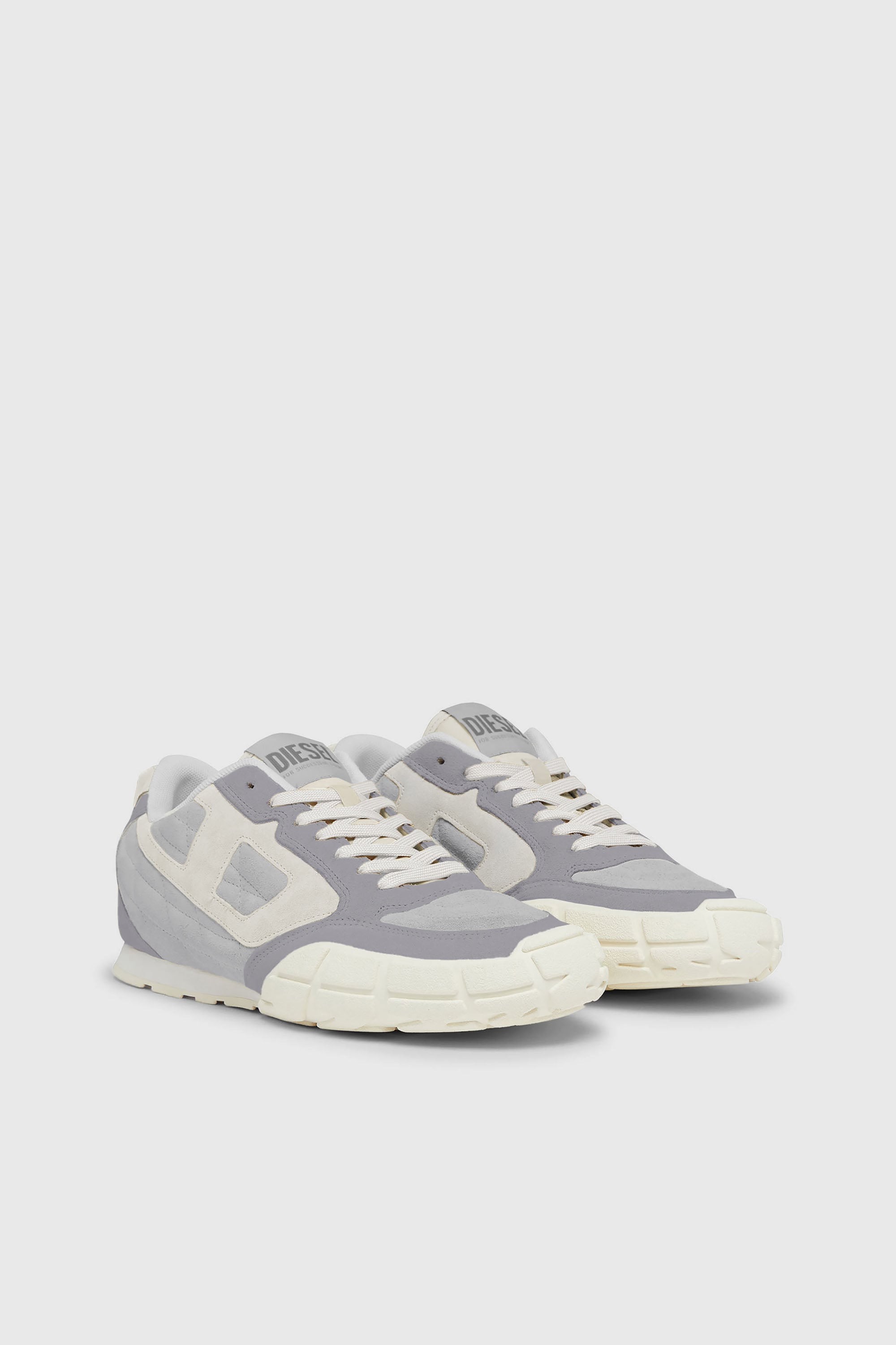 Diesel - S-PAGODHA LOW, S-Pagodha-Zapatillas de gamuza acolchada con dise&ntilde;o Hombre in Gris - 2