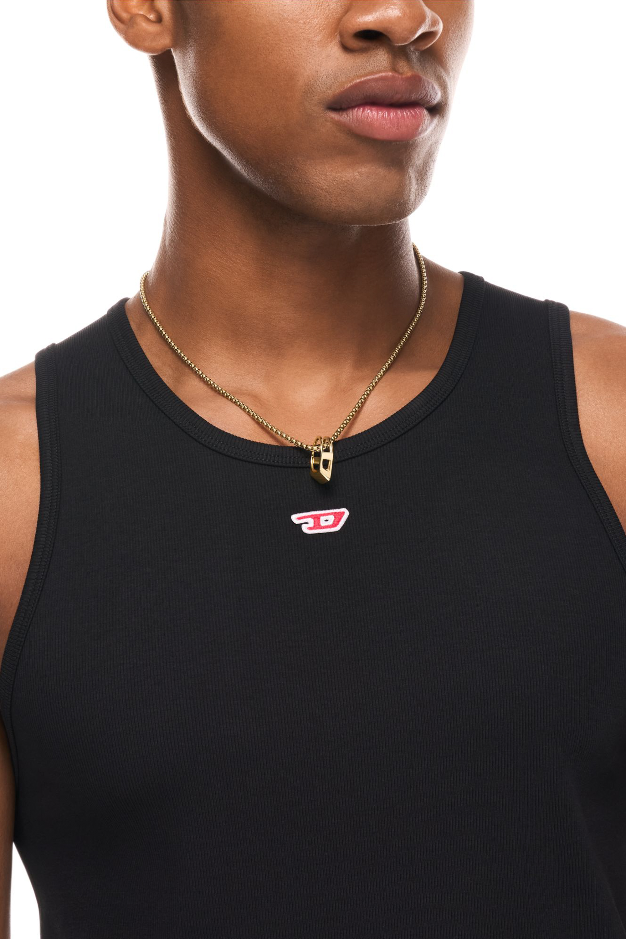 Diesel - DX1670710 JEWELLERY, Collar con colgante de acero inoxidable Unisex in Dorado - 4