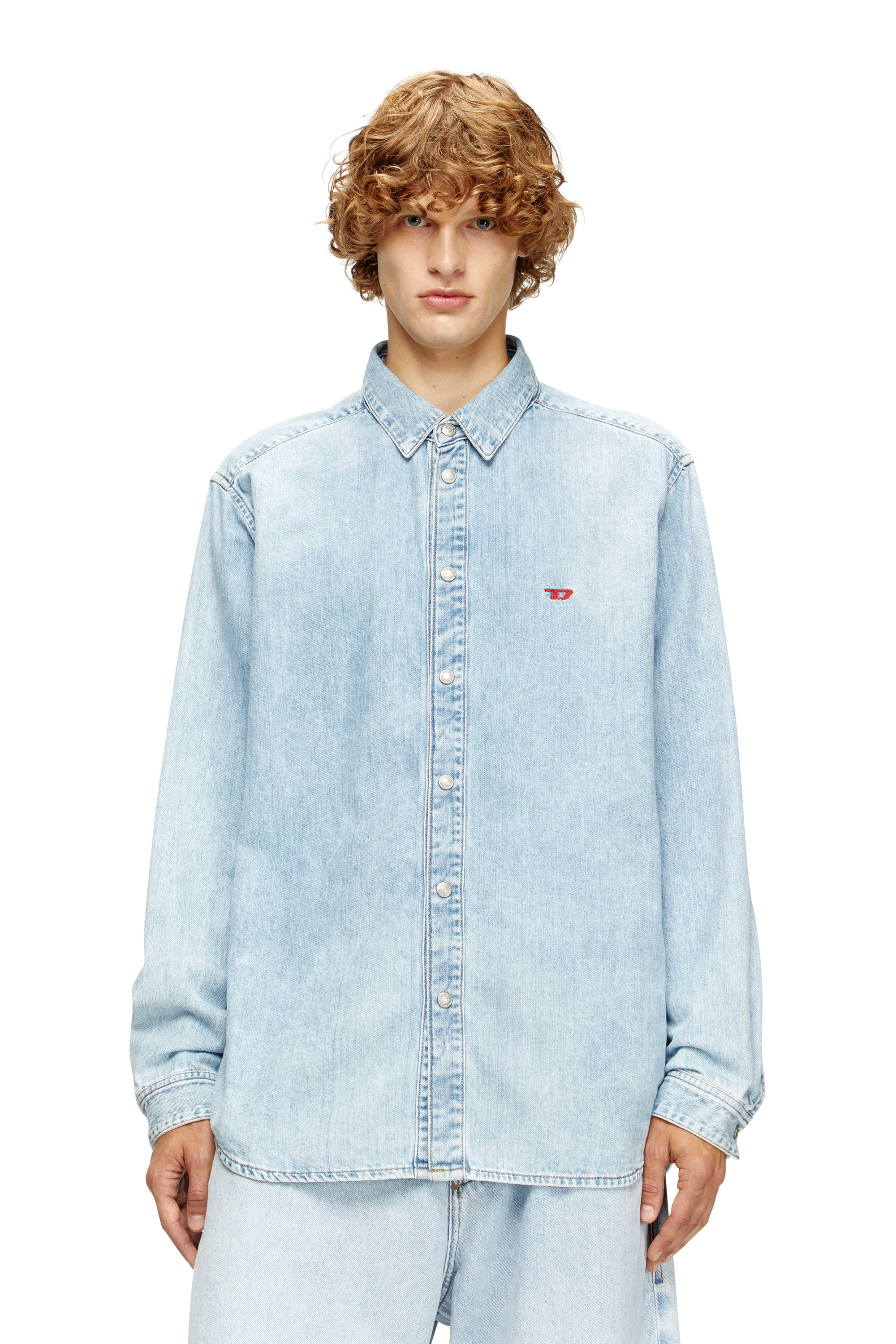 Diesel - D-SIMPLY, Camisa en denim Hombre in Azul marino - 1