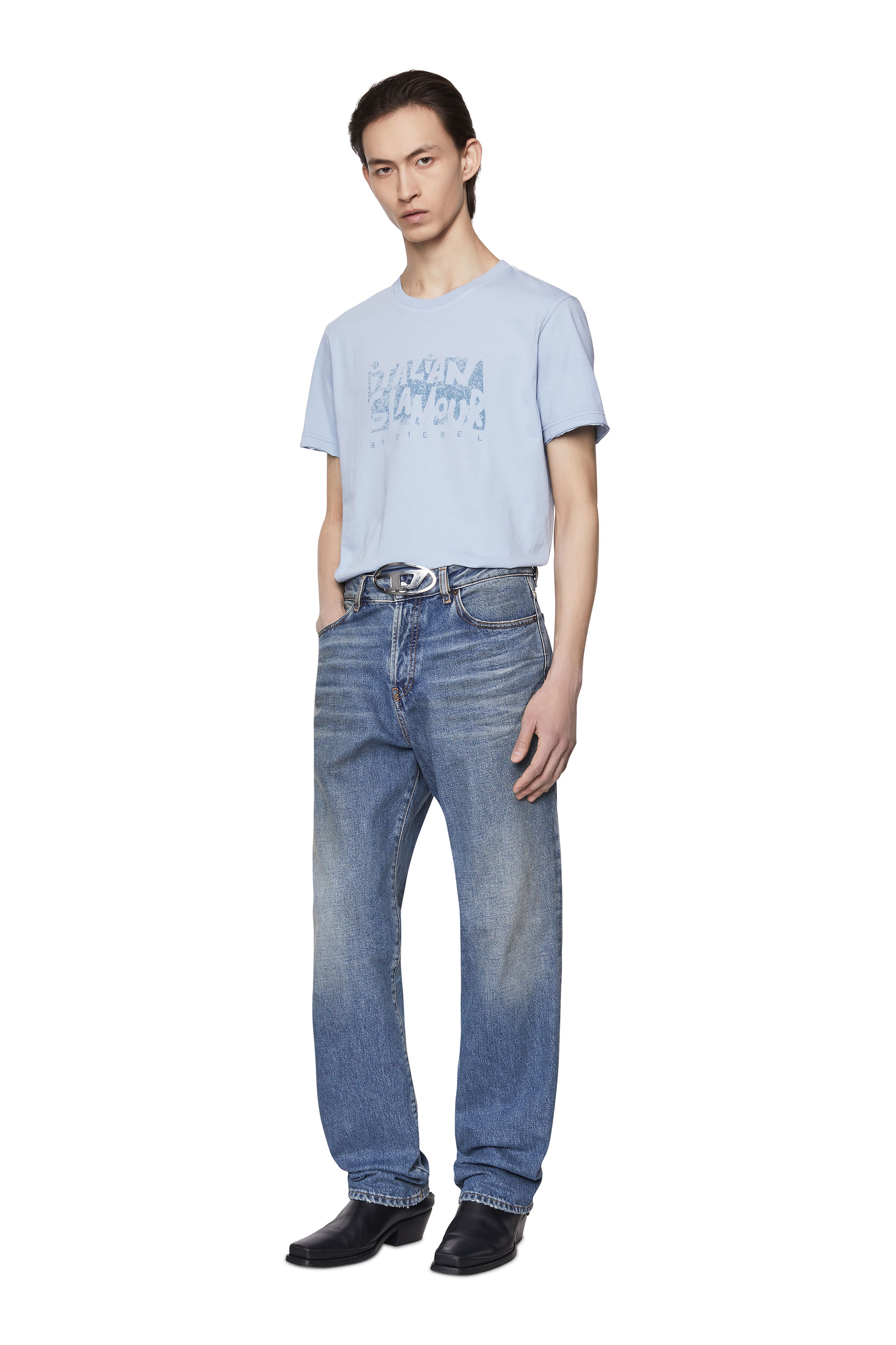 Diesel - 1955 007A7 Straight Jeans, Azul medio - Image 5