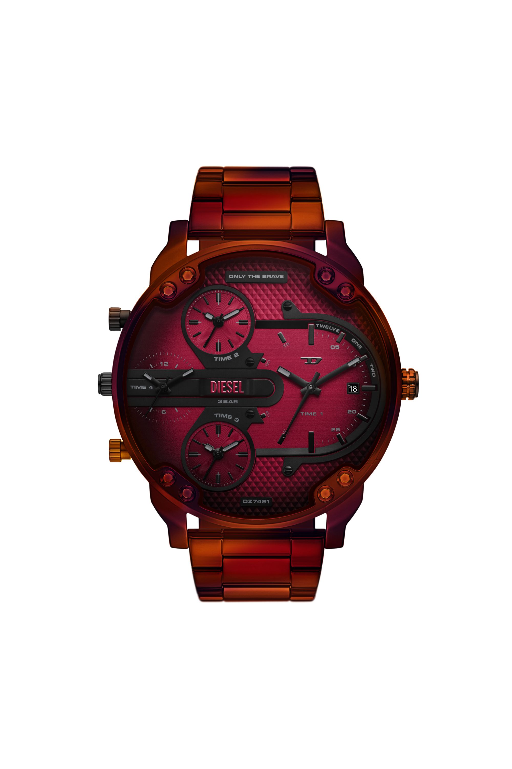 Diesel - DZ7491 WATCH, Reloj Slim Mr. Daddy rojo de acero inoxidable Hombre in Rojo - 1