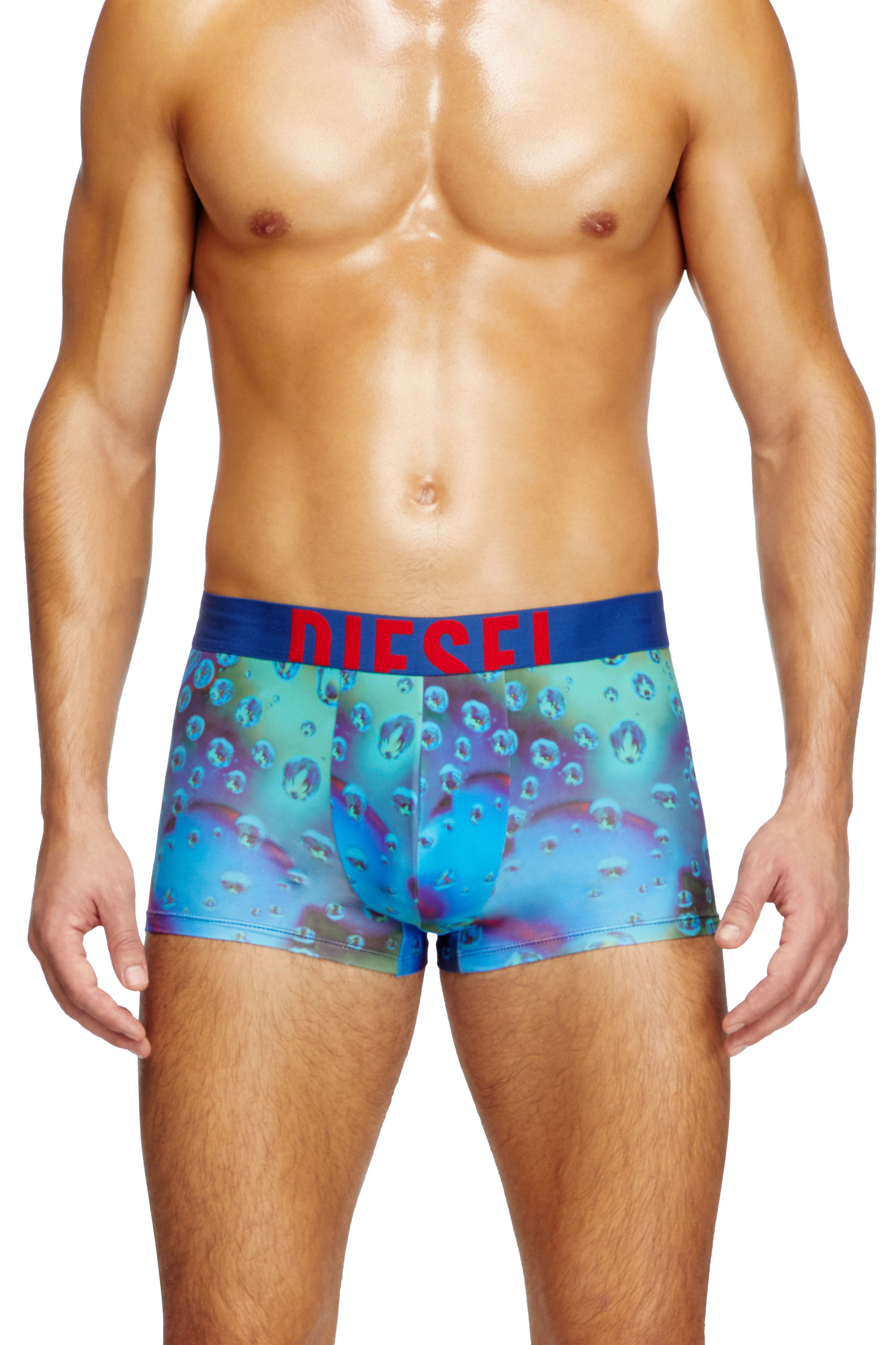 Diesel - DAMIEN-D-POP-40, Bóxers ajustados con estampado Acid Rain Hombre in Azul marino - 2