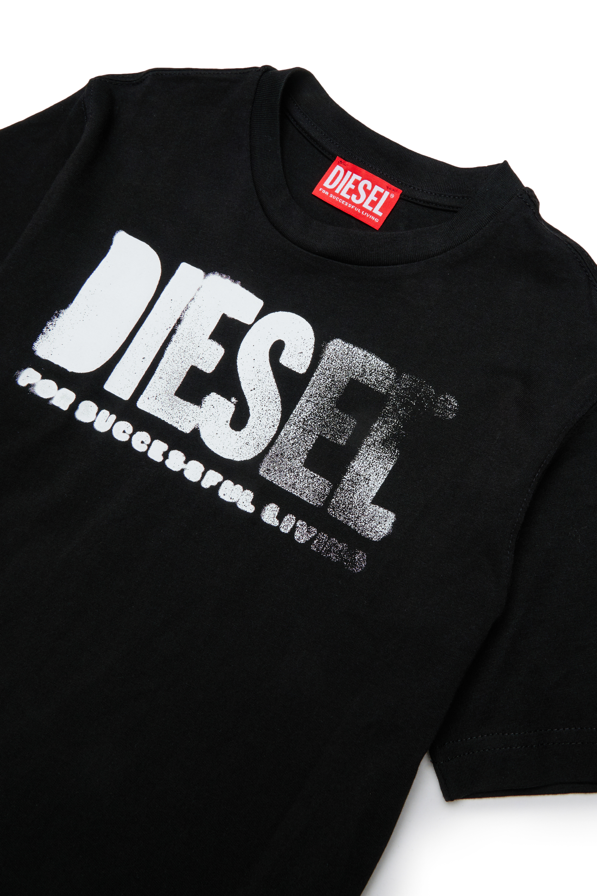Diesel - THIDE OVER, Camiseta con estampado degradado Hombre in Negro - 3