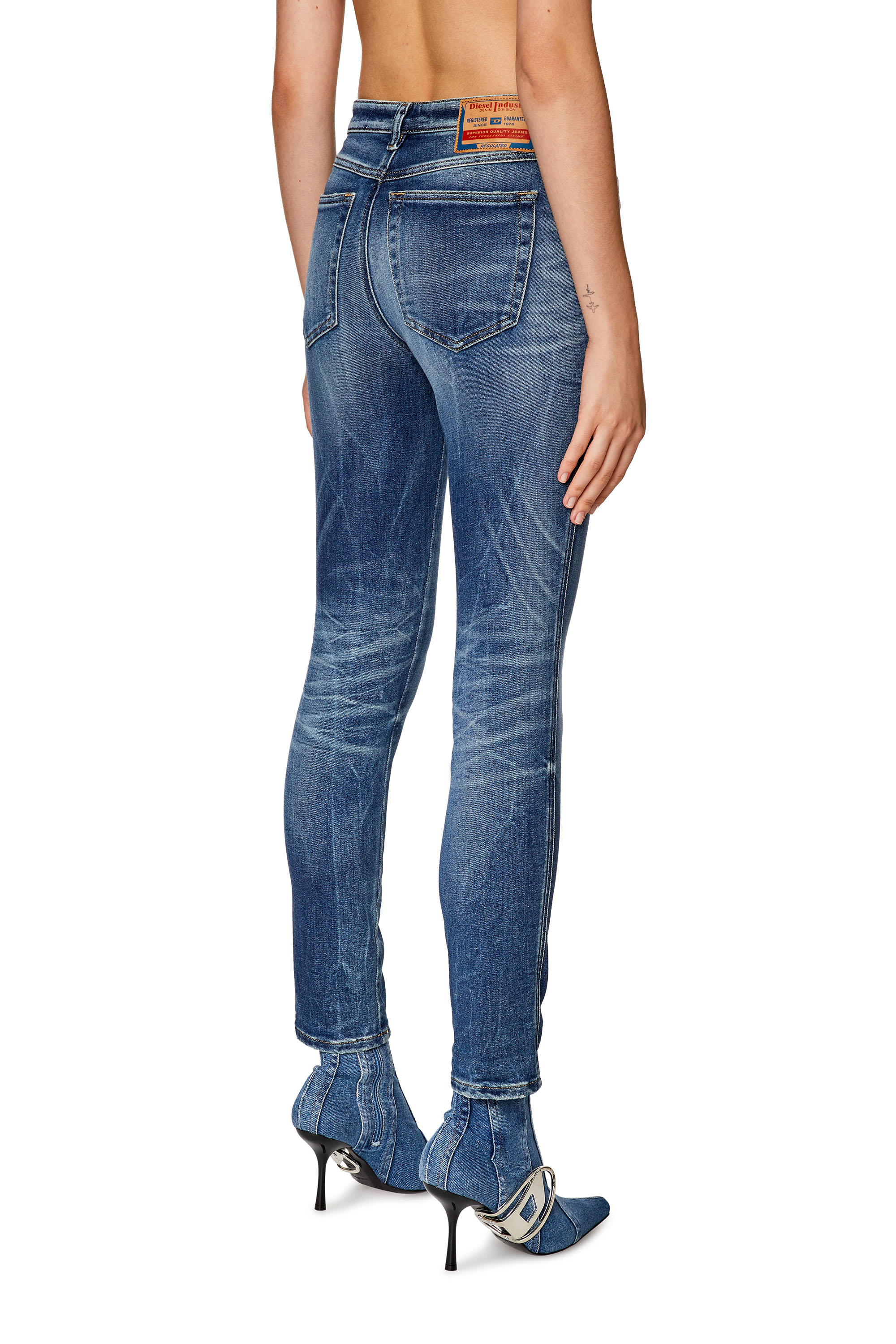 Diesel - Skinny Jeans 2015 Babhila 09G30, Azul medio - Image 2