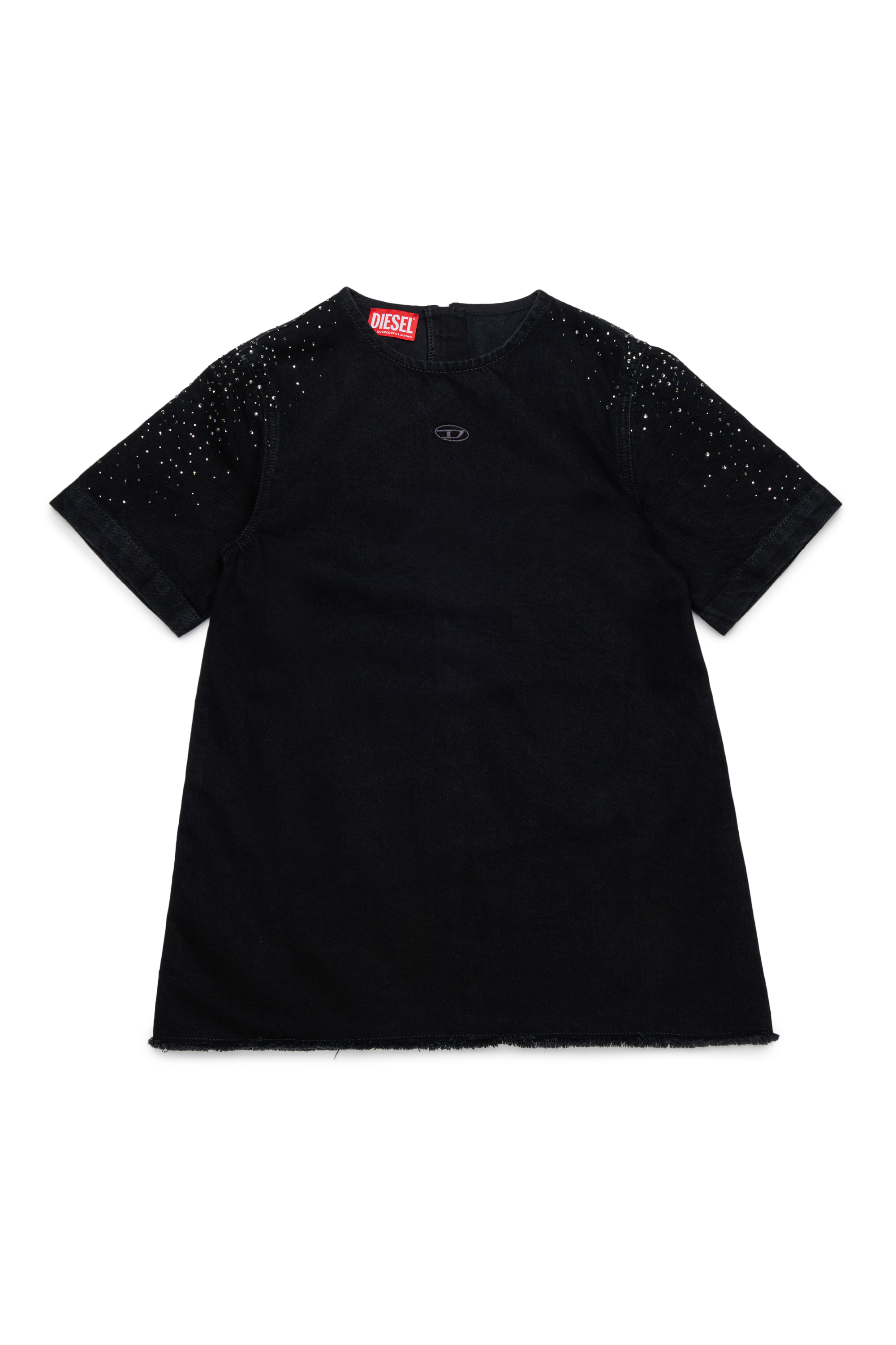 Diesel - DILBY, Rhinestone-embellished vestido camiseta Mujer in Negro - 1