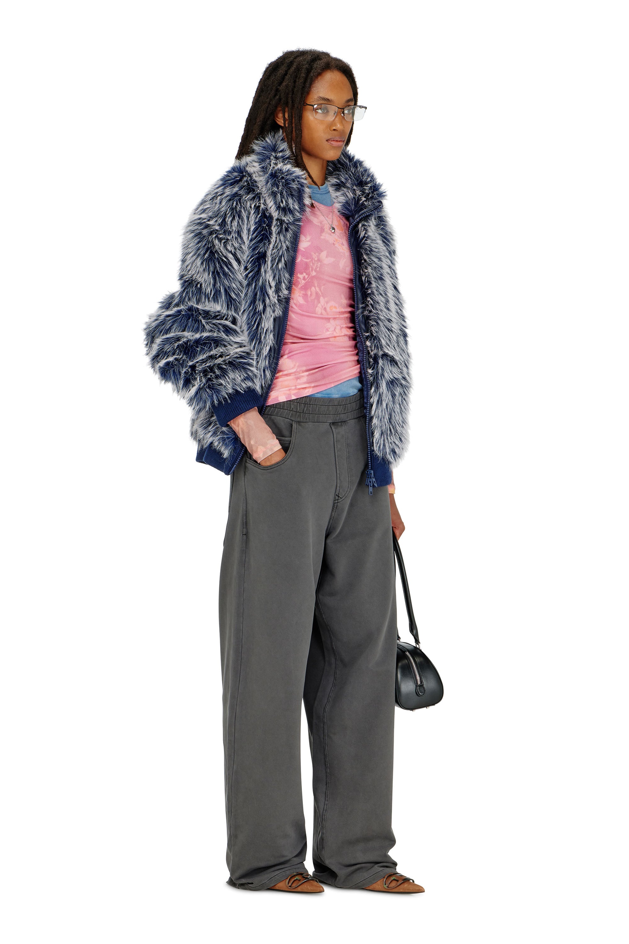 Diesel - T-MOKY-LS, Top de punto acanalado con estampado floral Mujer in ToBeDefined - 2