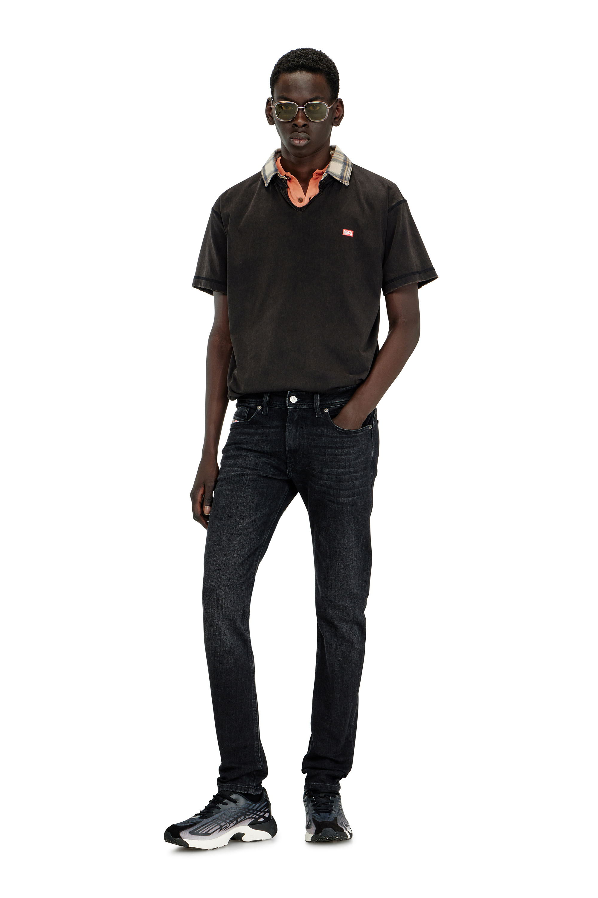 Diesel - Skinny Jeans 1979 Sleenker 0GRDA Hombre, Negro/Gris oscuro - 2