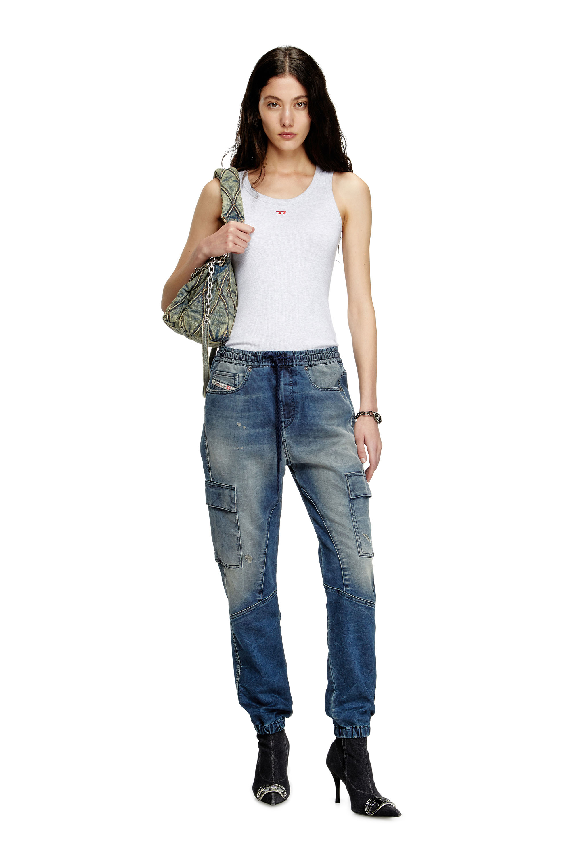 Diesel - Regular 2051 D-Ursy Joggjeans® 068PI Mujer, Azul medio - 2