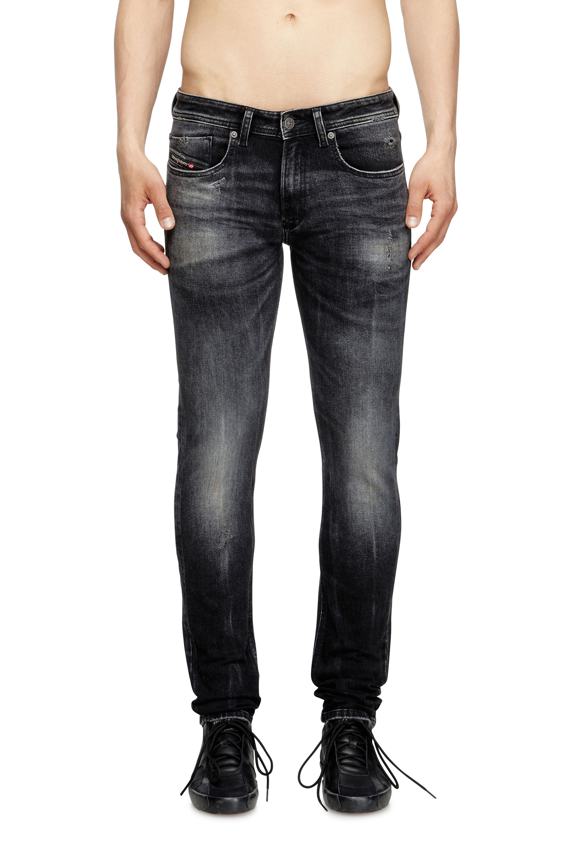 Diesel - Skinny Jeans 1979 Sleenker 0DBDP Hombre, Negro/Gris oscuro - 1