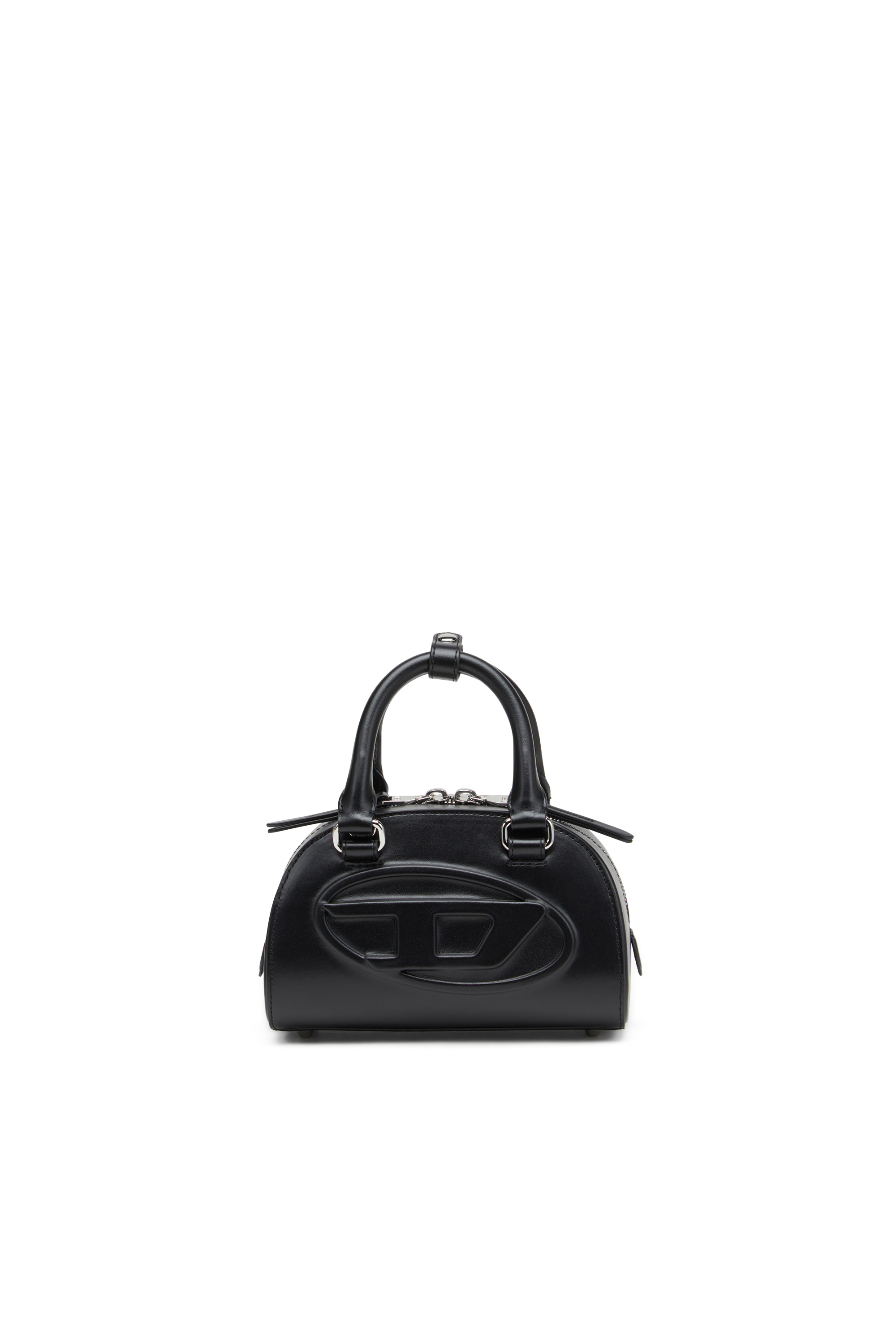Diesel - 1DR DOME CROSSBODY, Mini bolso de cuero tipo bowling Mujer in Negro - 1