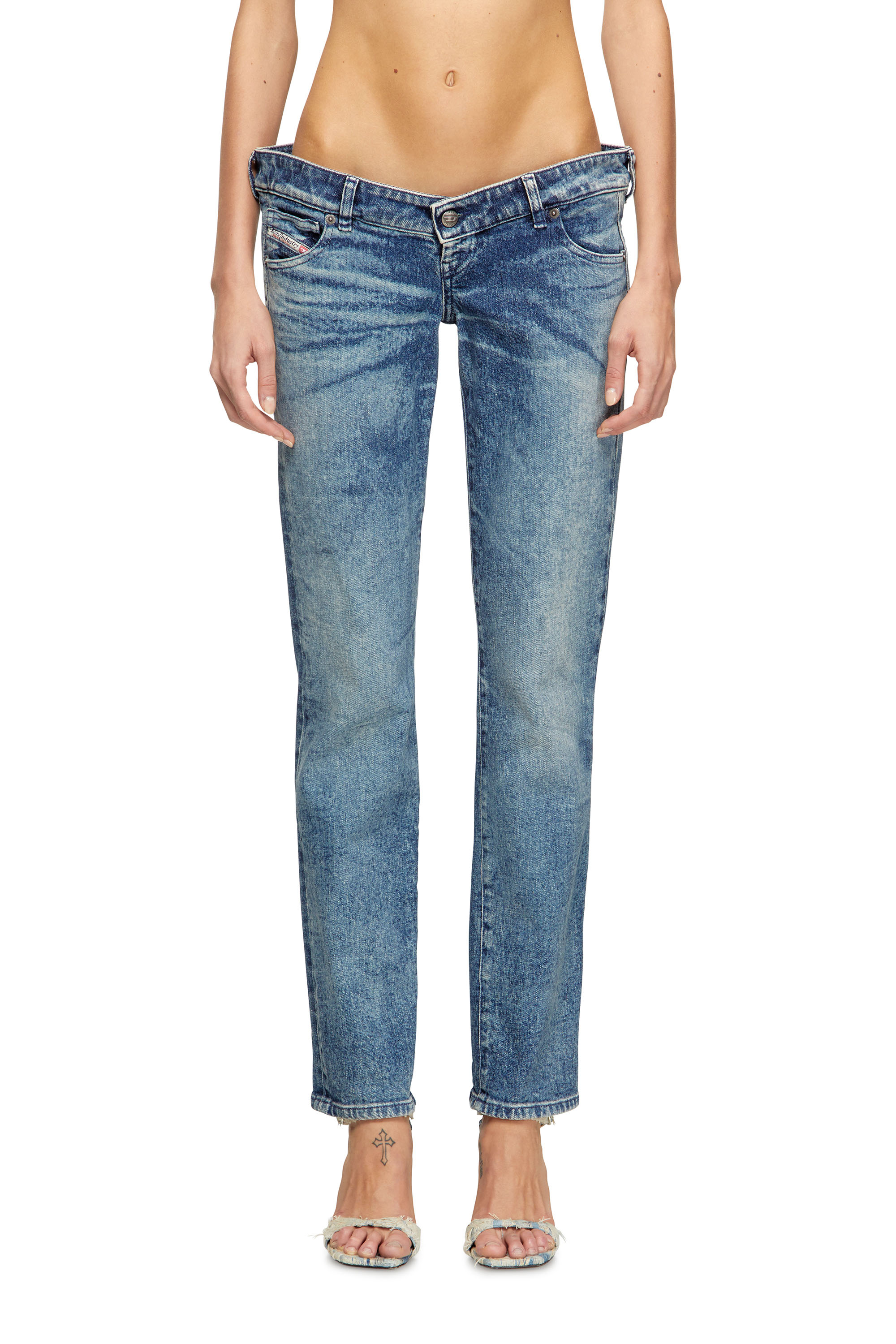 Diesel - Regular Jeans D-Waisty 007DI Mujer, Azul medio - 1
