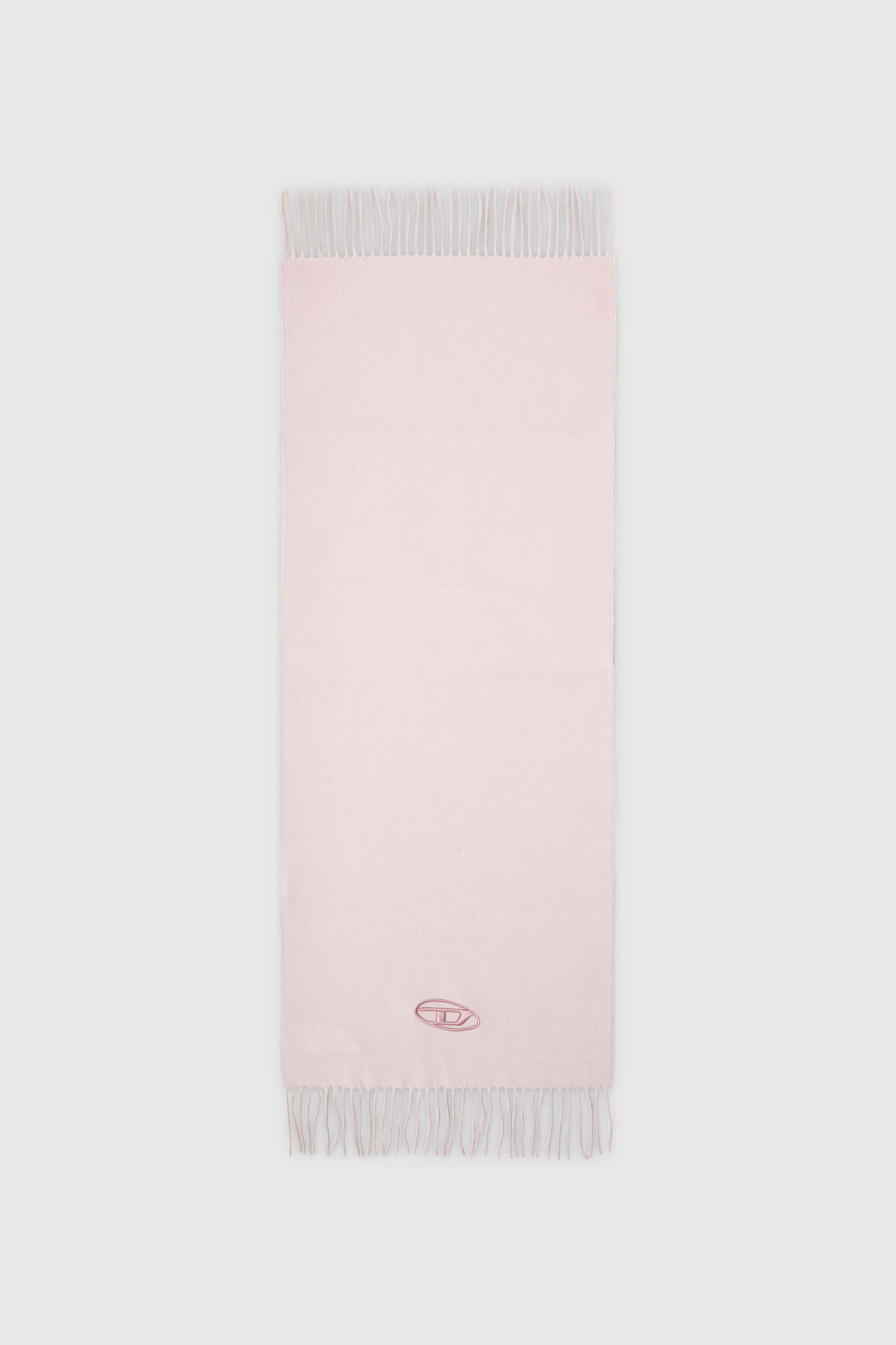 Diesel - S-IMON-D-LONG, Bufanda de mezcla de lana con bordes de flecos Unisex in Rosa - 2