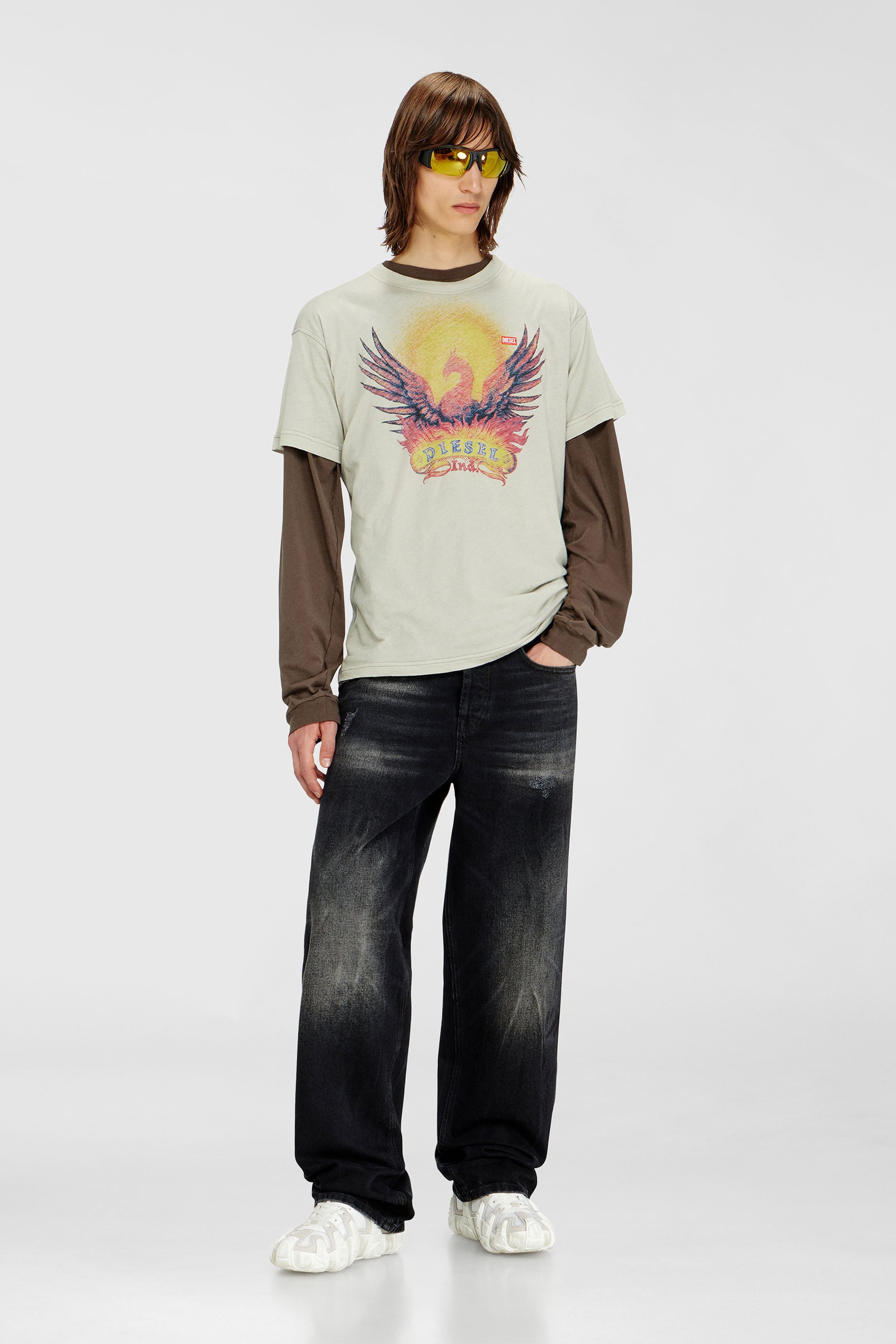Diesel - Relaxed Jeans 2001 D-Macro 0BEBB Hombre, Negro - 2