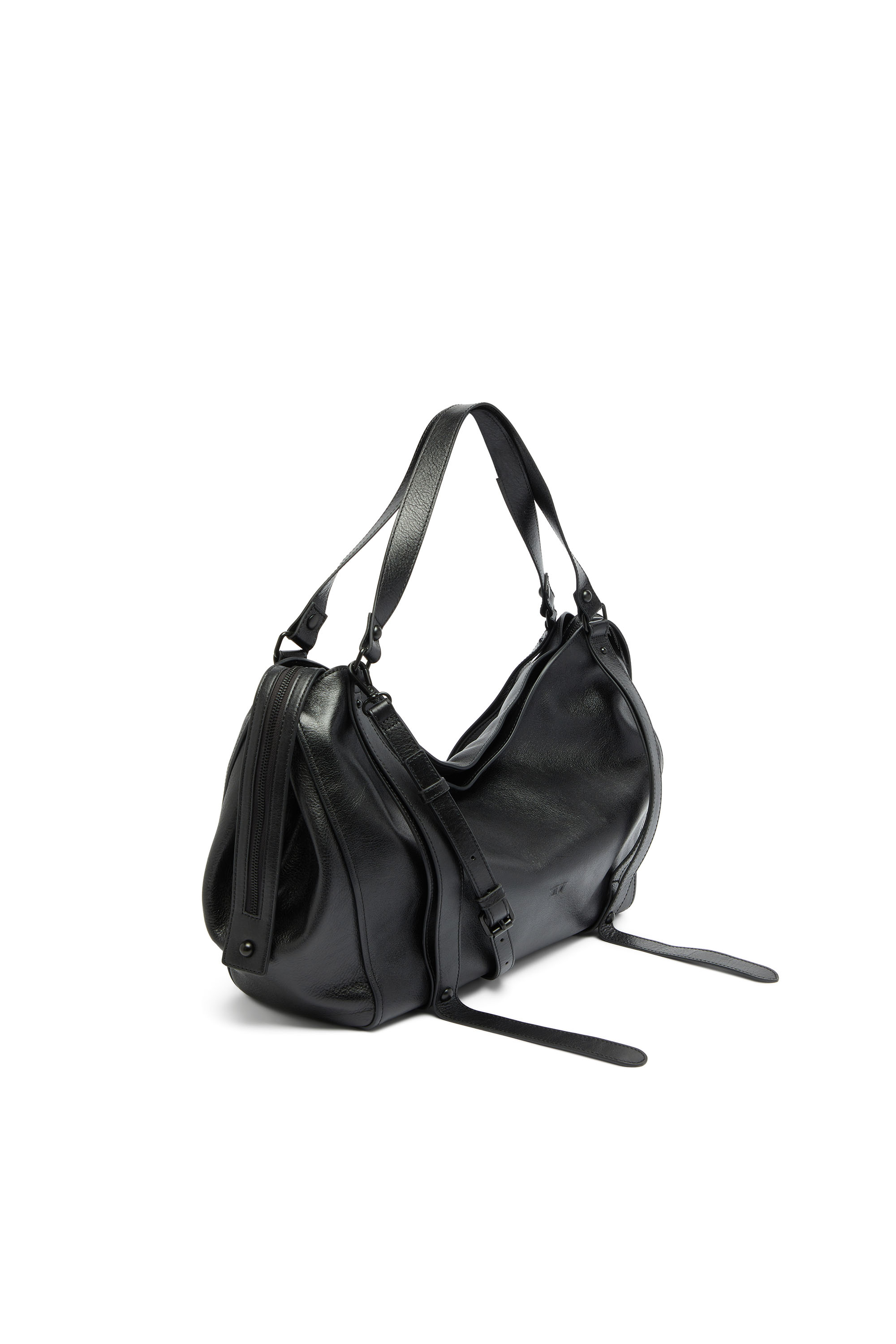 Diesel - D-ONE TOPHANDLE L, D-One-Bolso large con asa superior de piel Unisex in Negro - 4