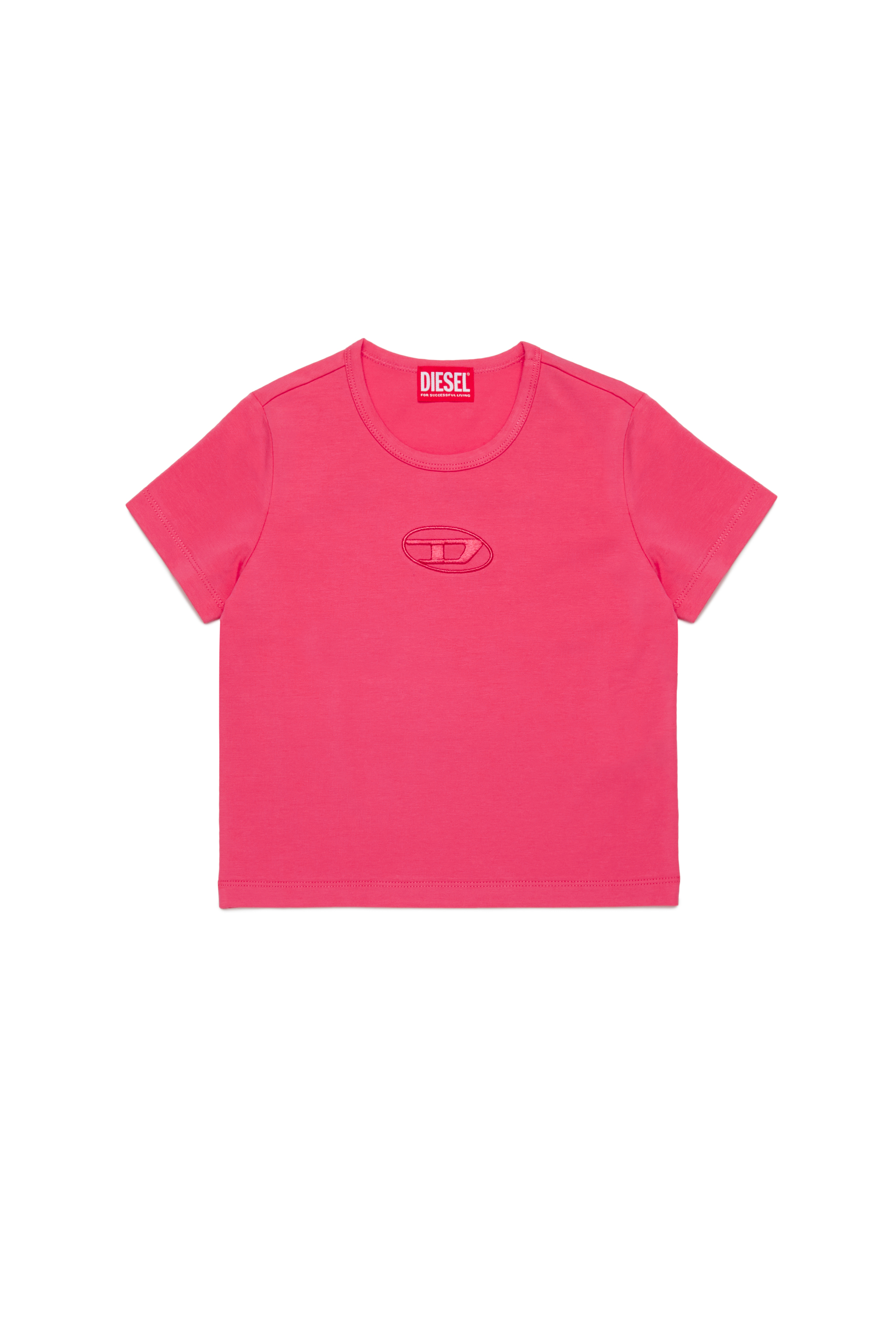 Diesel - TANGIEX, Mujer Camiseta con bordado Oval D a tono in Rosa - Image 1