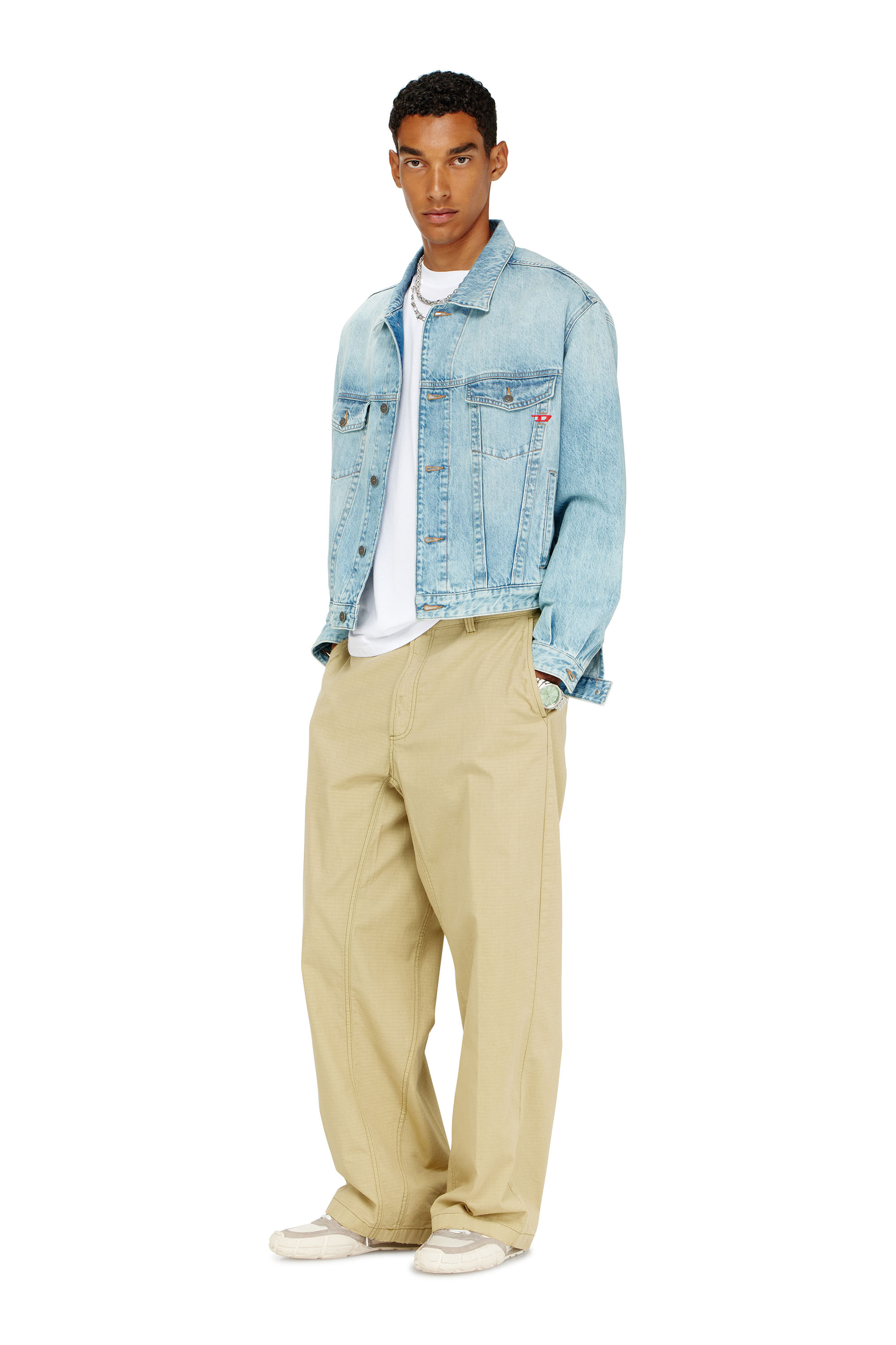Diesel - T-BOXT-BISK, Camiseta de algod&oacute;n con estampado Diesel Biscotto Hombre in Blanco - 1