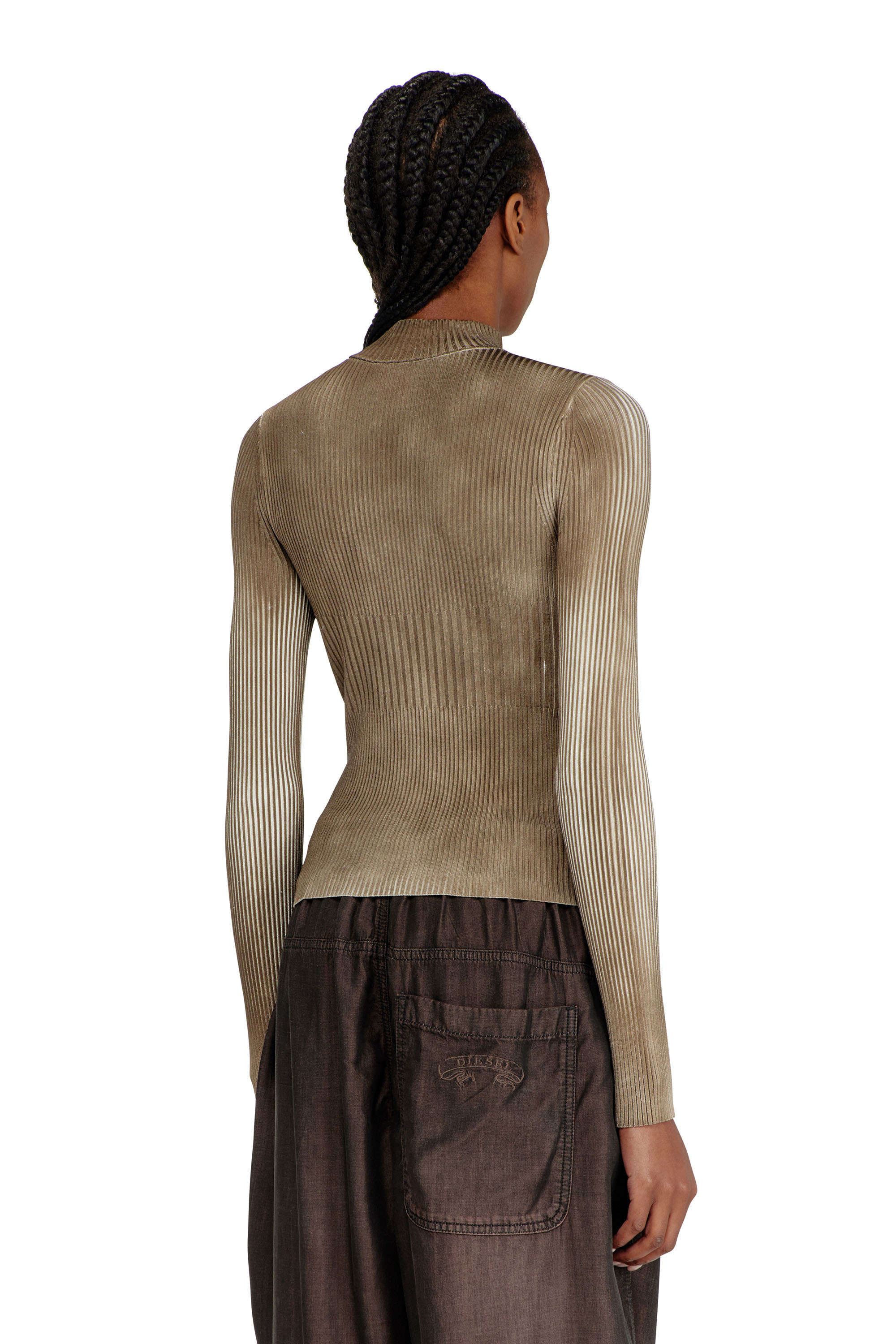 Diesel - M-SARMA, C&aacute;rdigan de punto ribeteado con bandas en contraste Mujer in Multicolor - 4