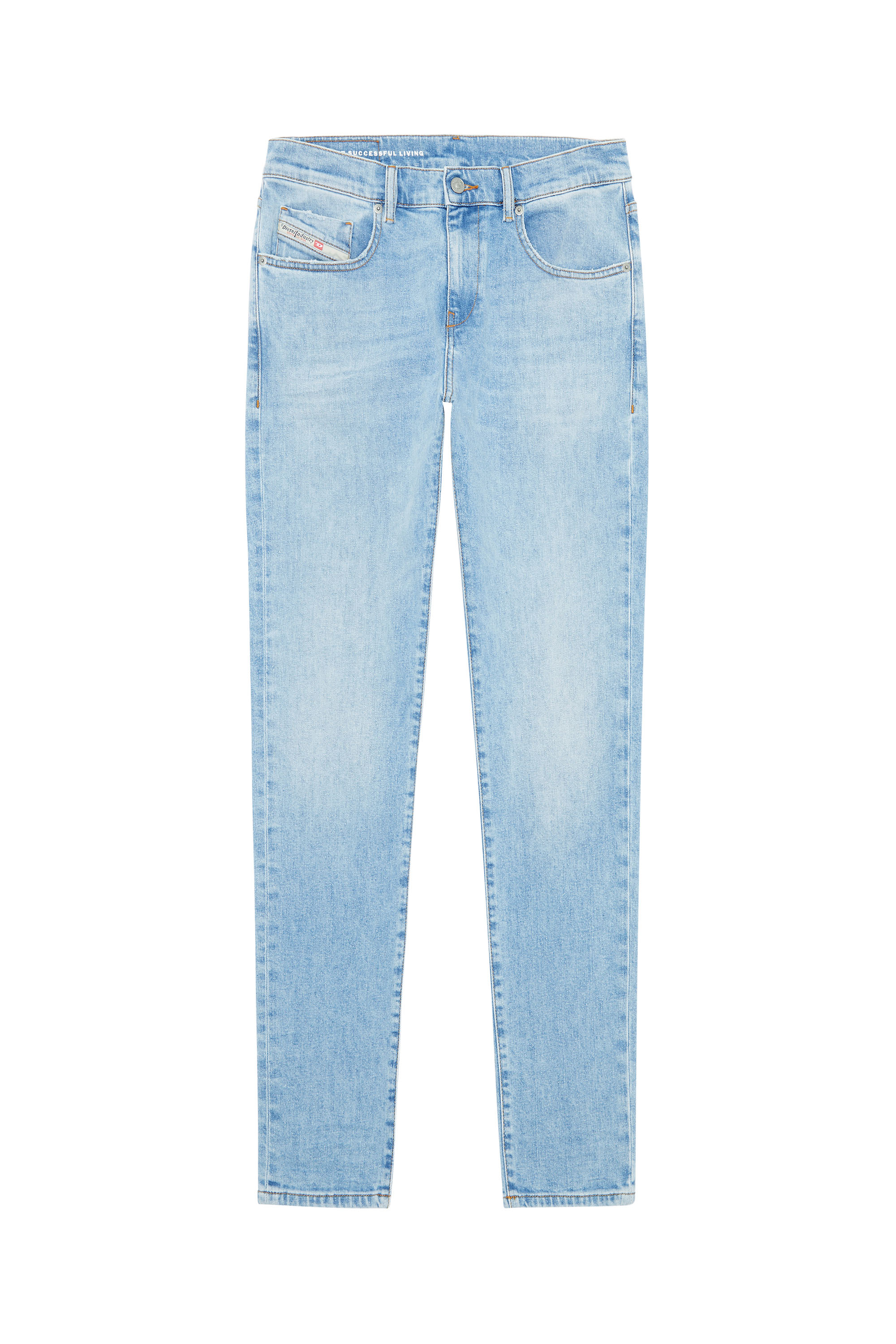 Diesel - 2019 D-Strukt 09F41 Slim Jeans, Azul Claro - Image 1
