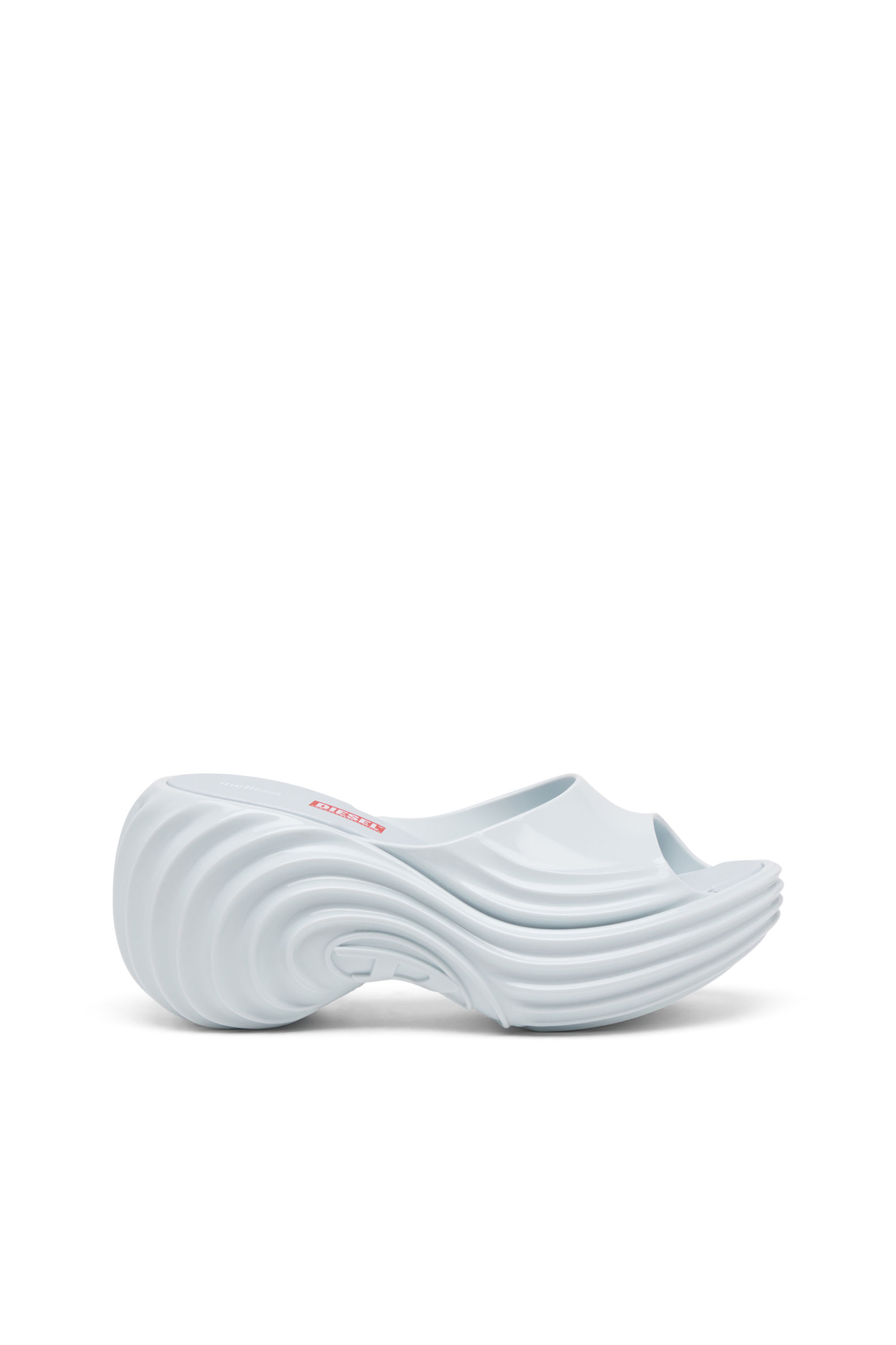Diesel - MELISSA QUANTUM PLATFORM, Woman's Platform mule in Melflex® in Light Blue - 1