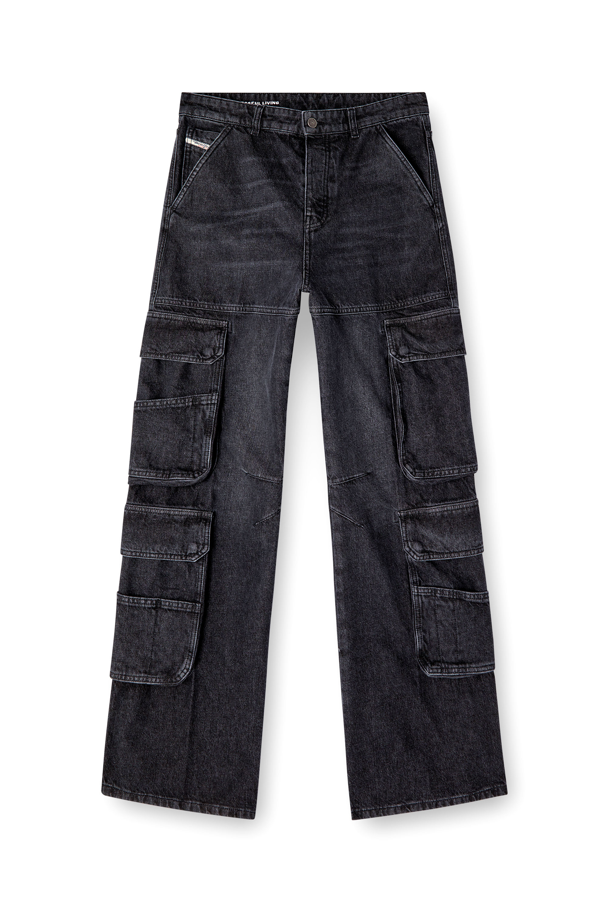 Diesel - Relaxed Jeans 1996 D-Sire 0HLAA Mujer, Negro/Gris oscuro - 3