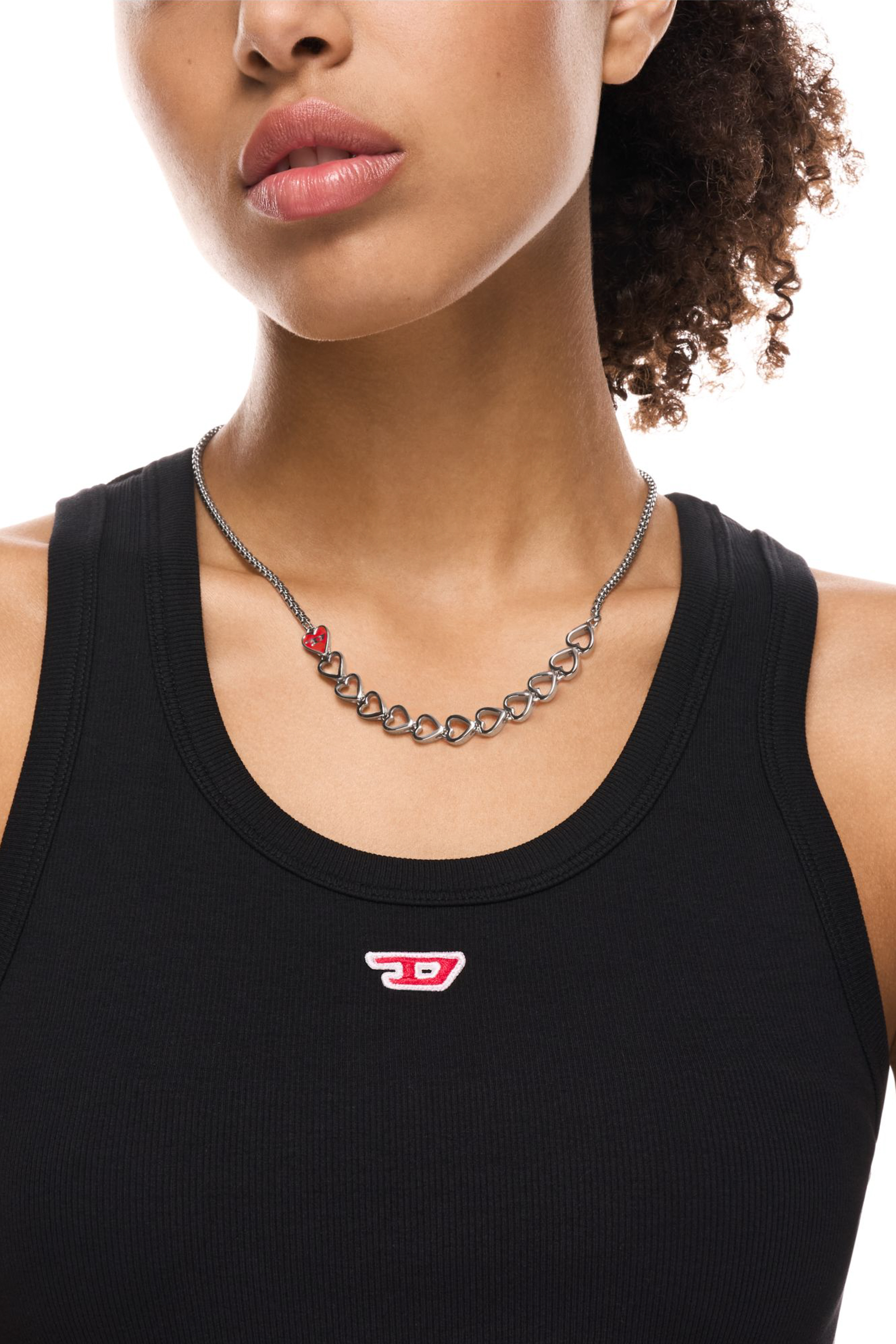 Diesel - DX166640 JEWELLERY, Collar de cadena de acero inoxidable Unisex in Plateado - 3