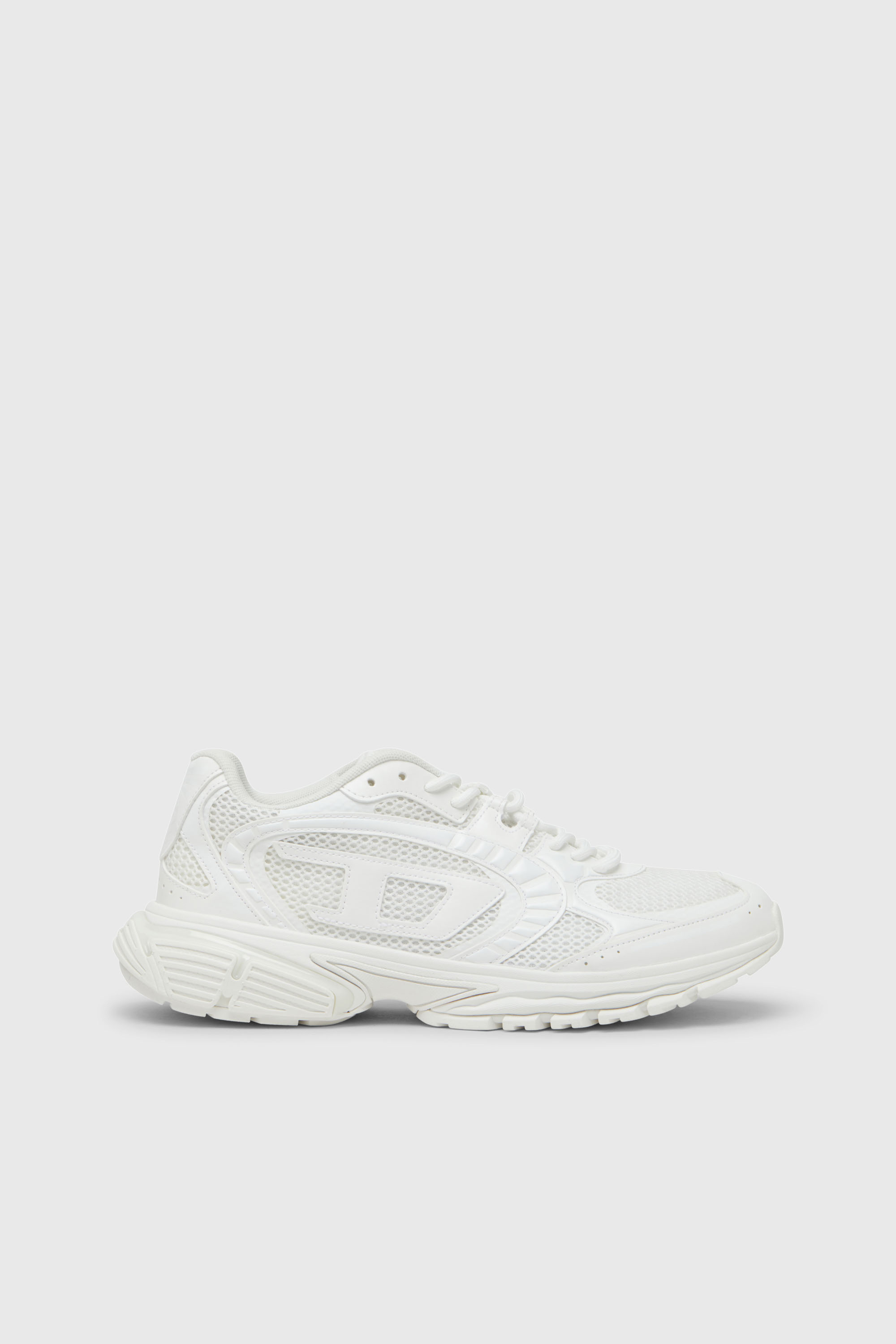 Diesel - S-PRO-V-DENSE LOW W, S-Pro-V-Dense-Zapatillas de malla monocrom&aacute;tica con logotipo Oval D Mujer in Blanco - 1