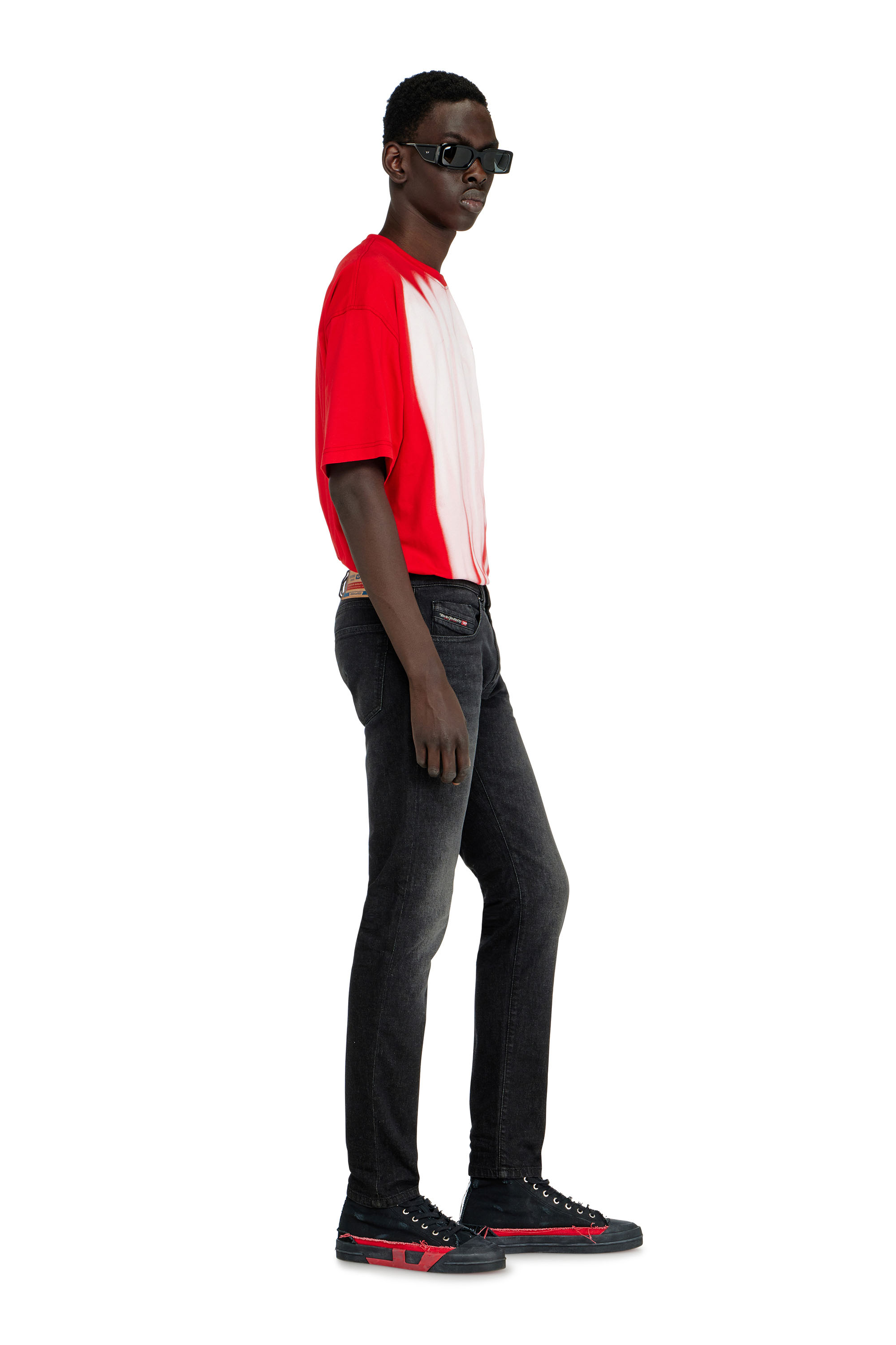 Diesel - Slim Jeans 2019 D-Strukt 0DBDT Hombre, Negro/Gris oscuro - 2