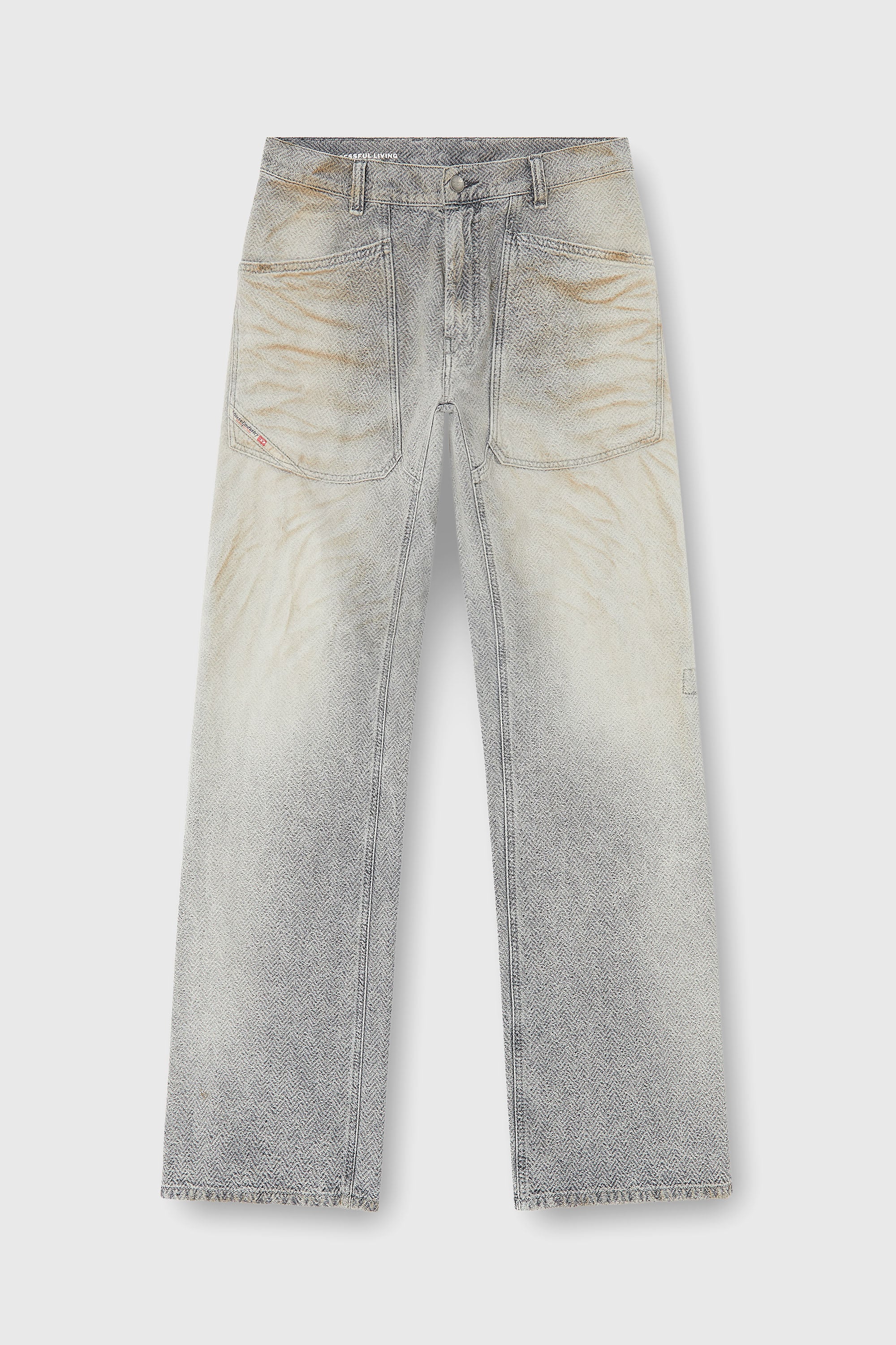 Diesel - Relaxed Jeans D-Zeta 09Q11 Hombre, Gris - 2