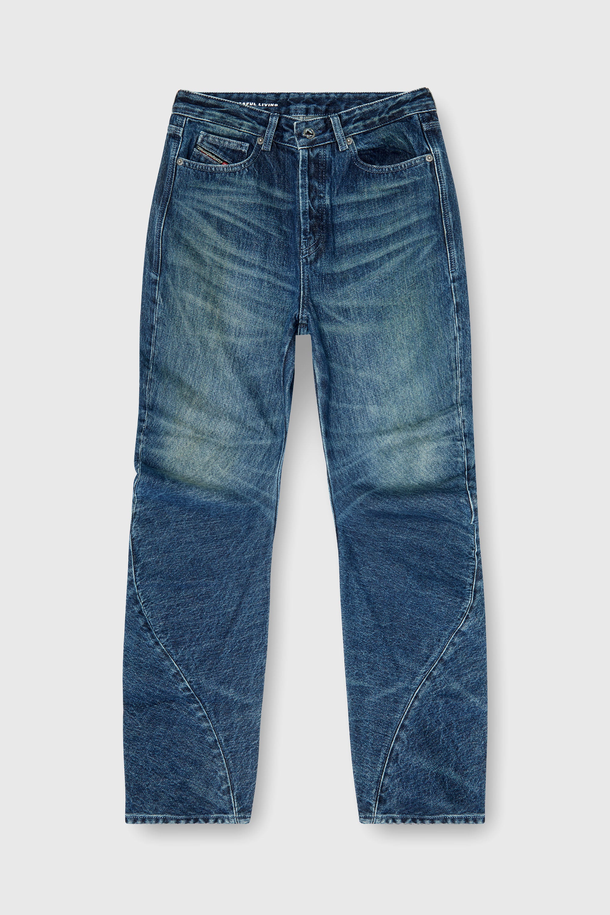Diesel - Regular Jeans D-Twisty 007FZ Mujer, Azul Oscuro - 2