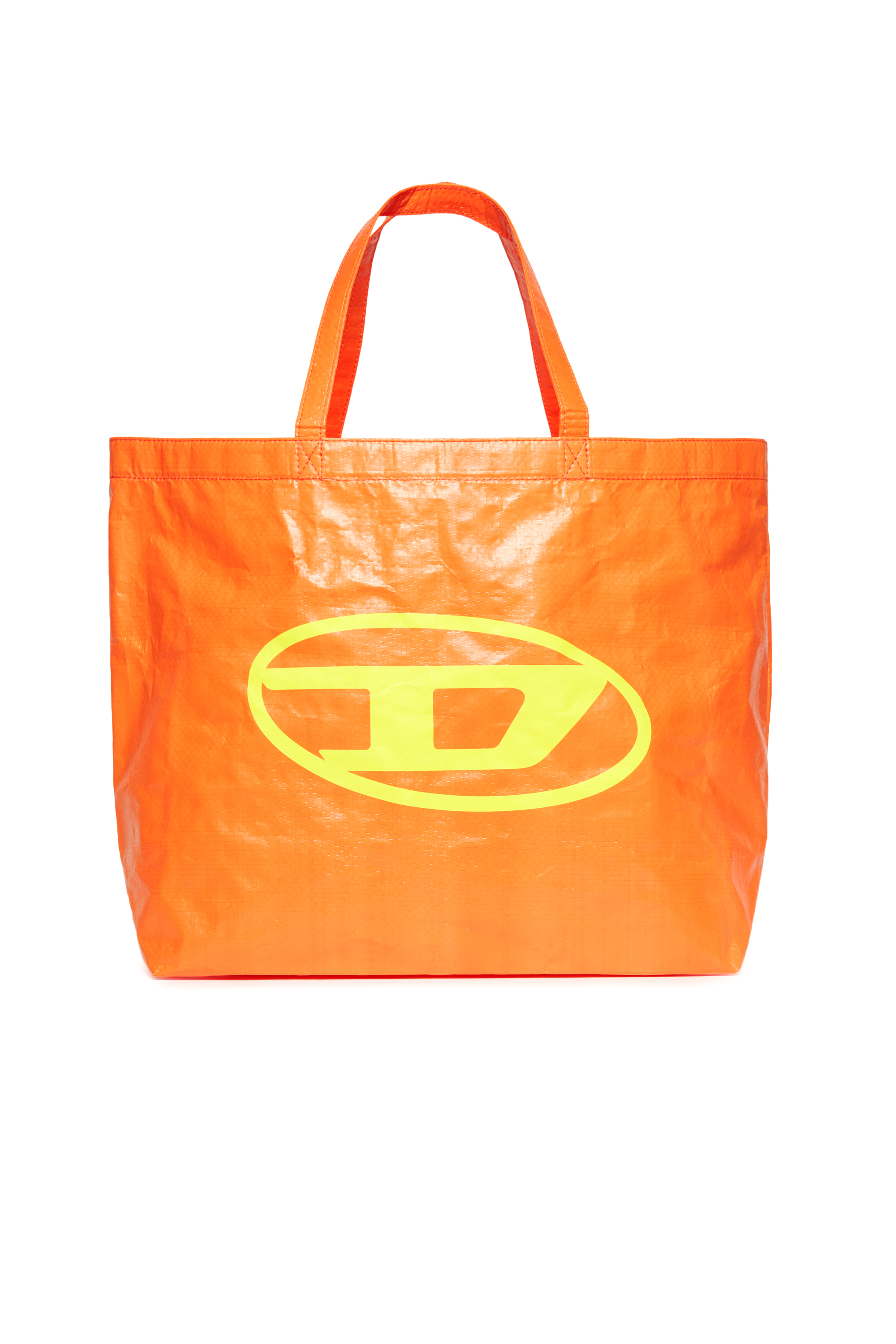 Diesel - WRITTEN, Bolsa de playa con estampado Oval D Mujer in Naranja - 1