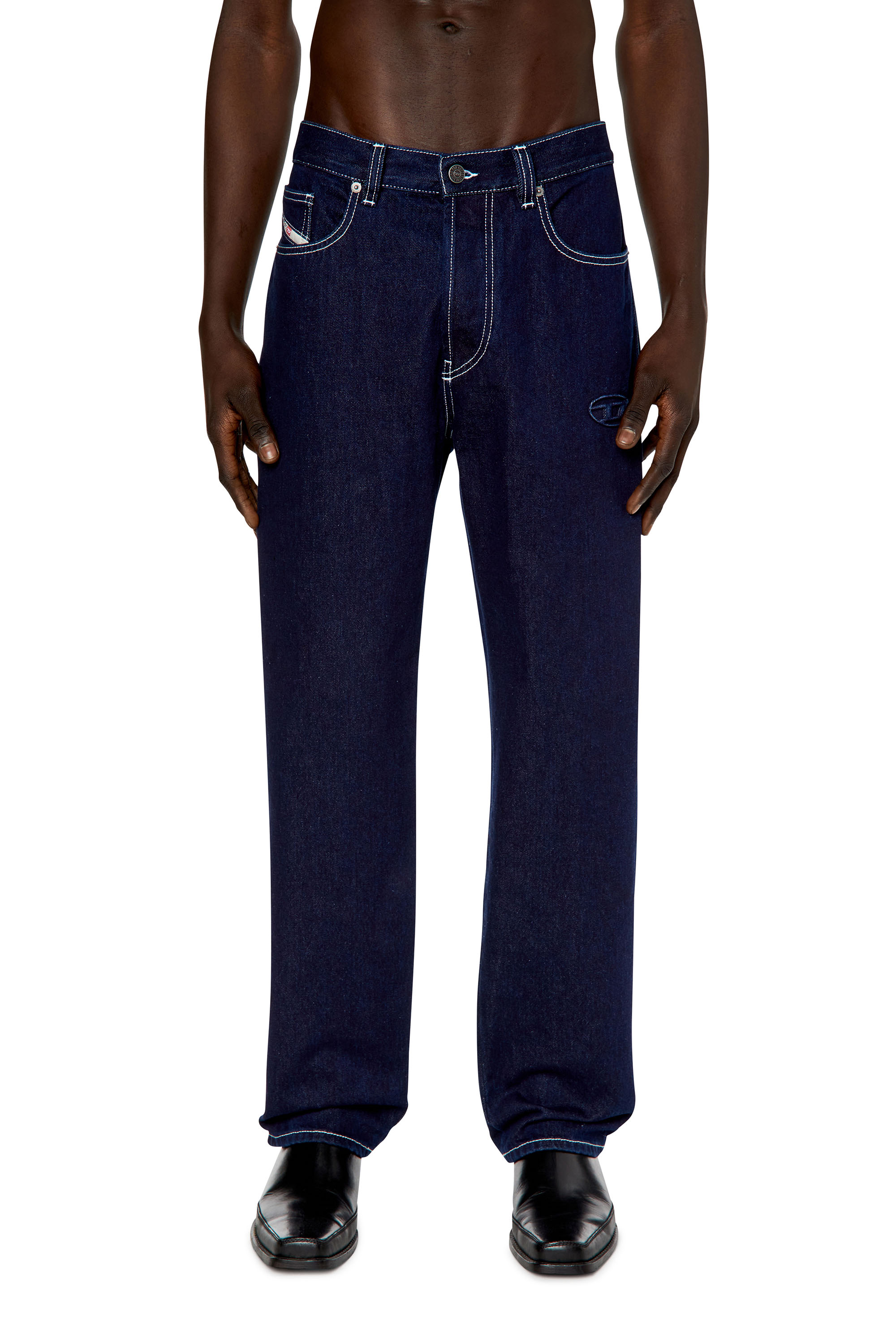 Diesel - 2010 D-Macs 09F19 Straight Jeans, Azul Oscuro - Image 1